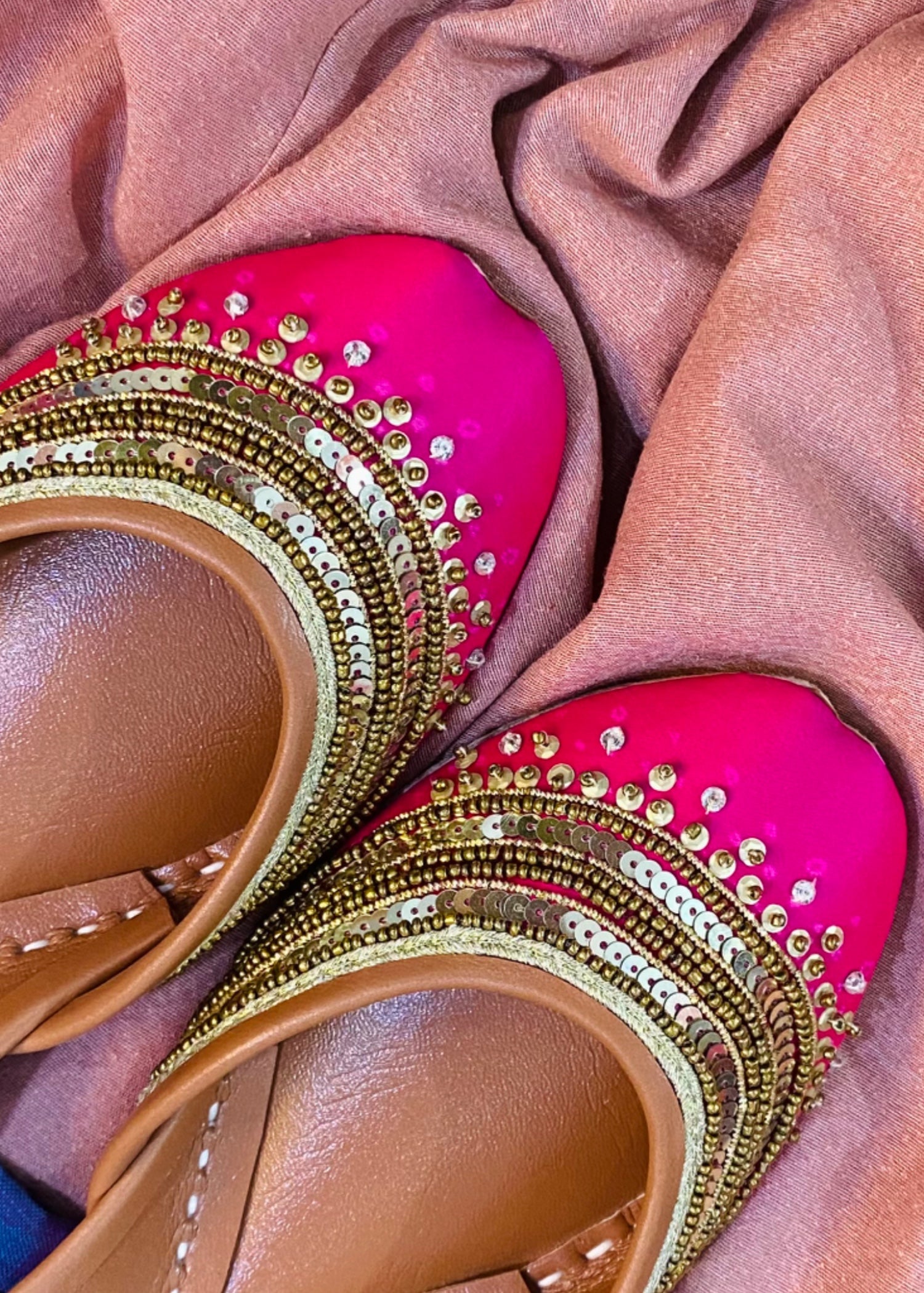 Khussa in Hot pink by - High Quality Women Khussa PAP1133