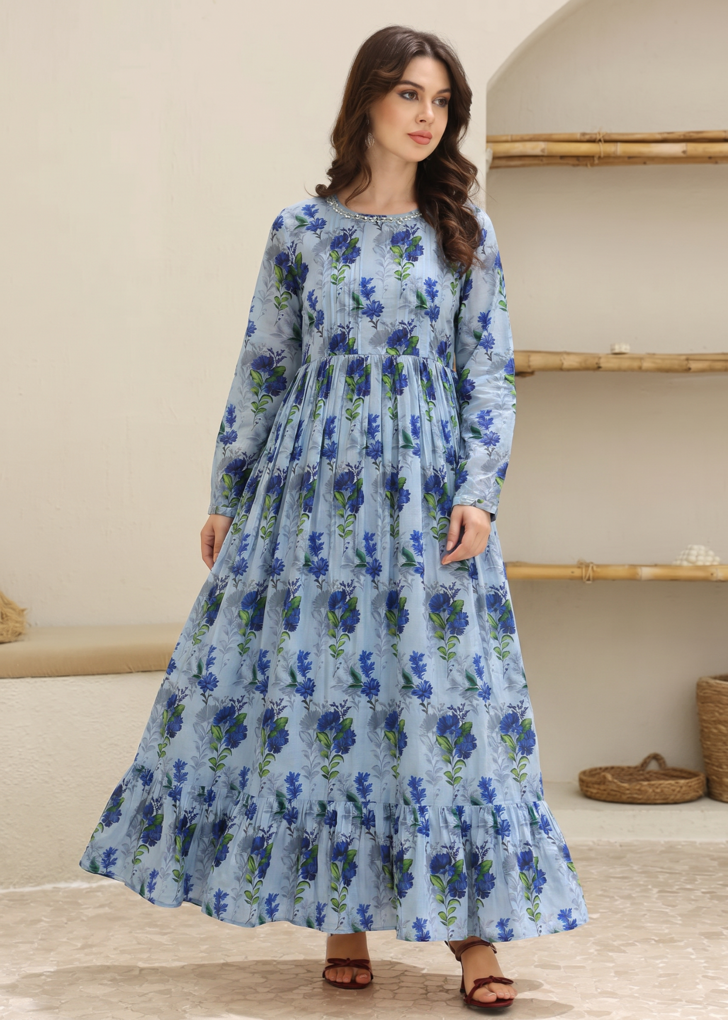 lawn Maxi in Cool grey