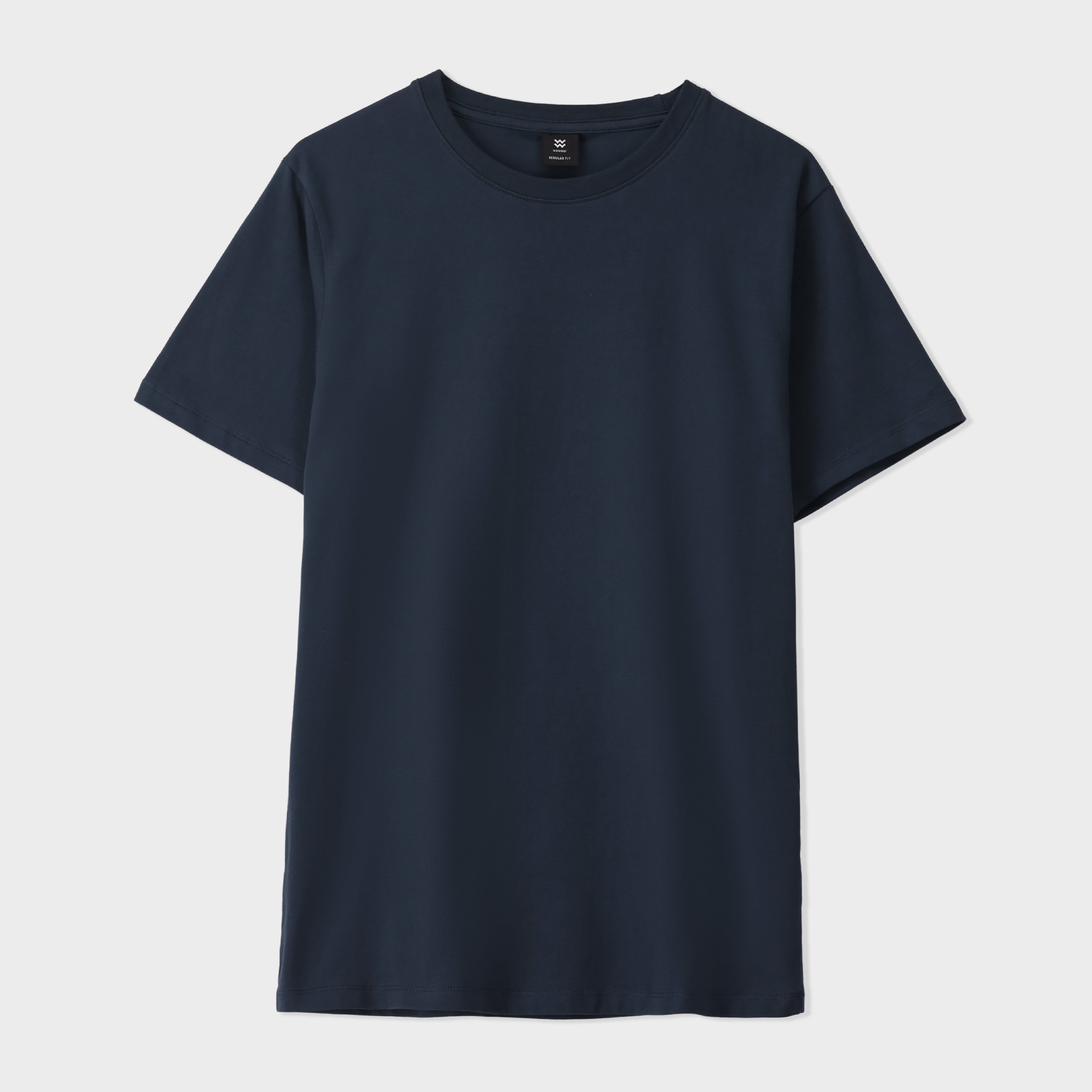 seersucker T Shirt in Navy blue