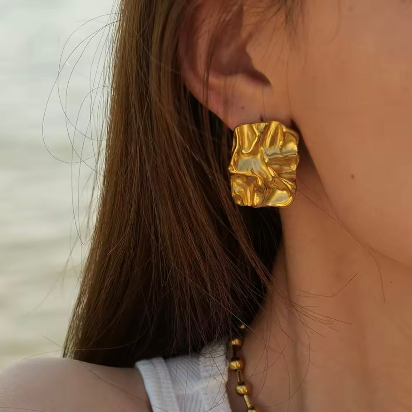 Earrings in Gold Color by - Trendy Women Earrings WJU2779