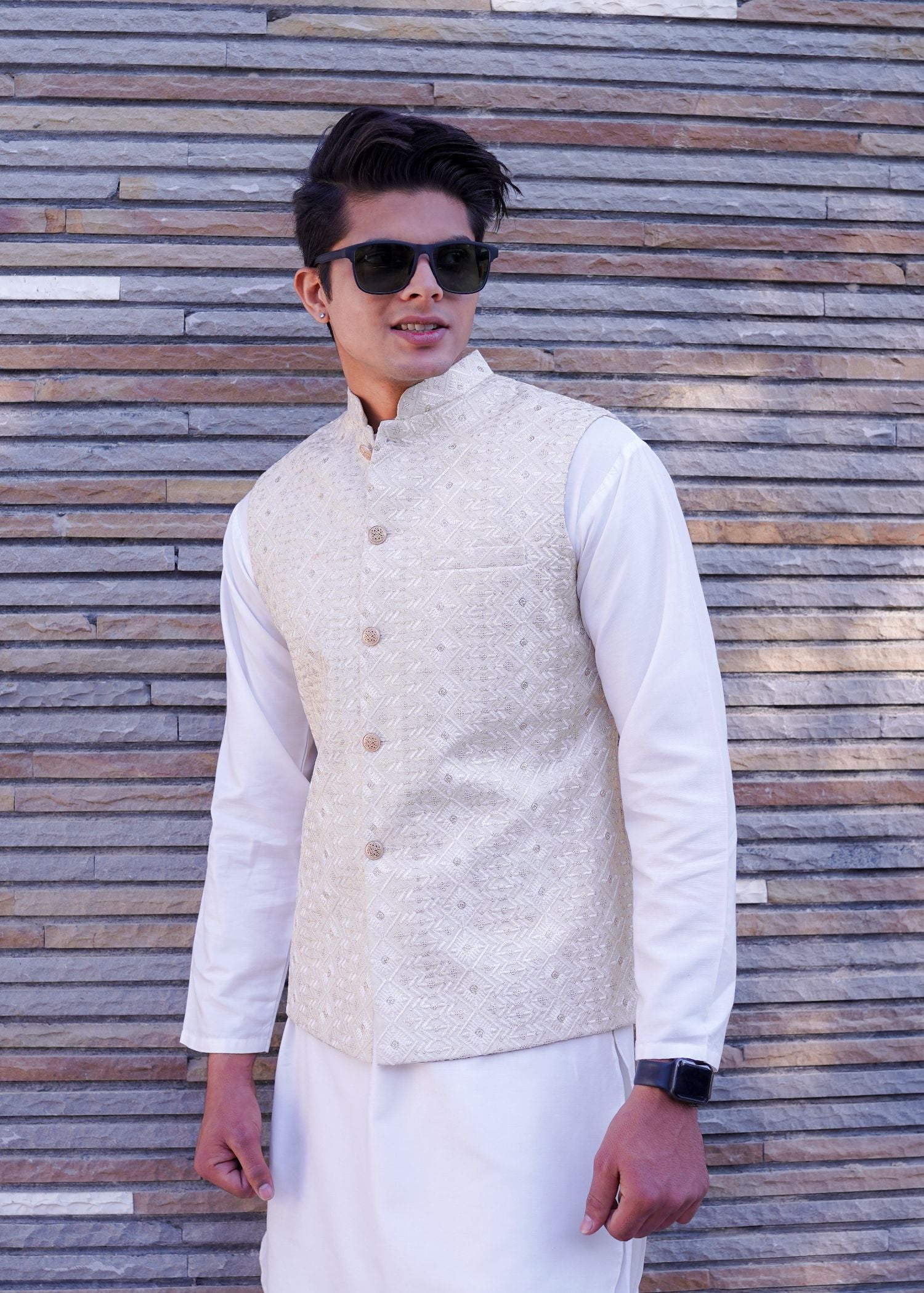 masuri Waistcoat in Cream