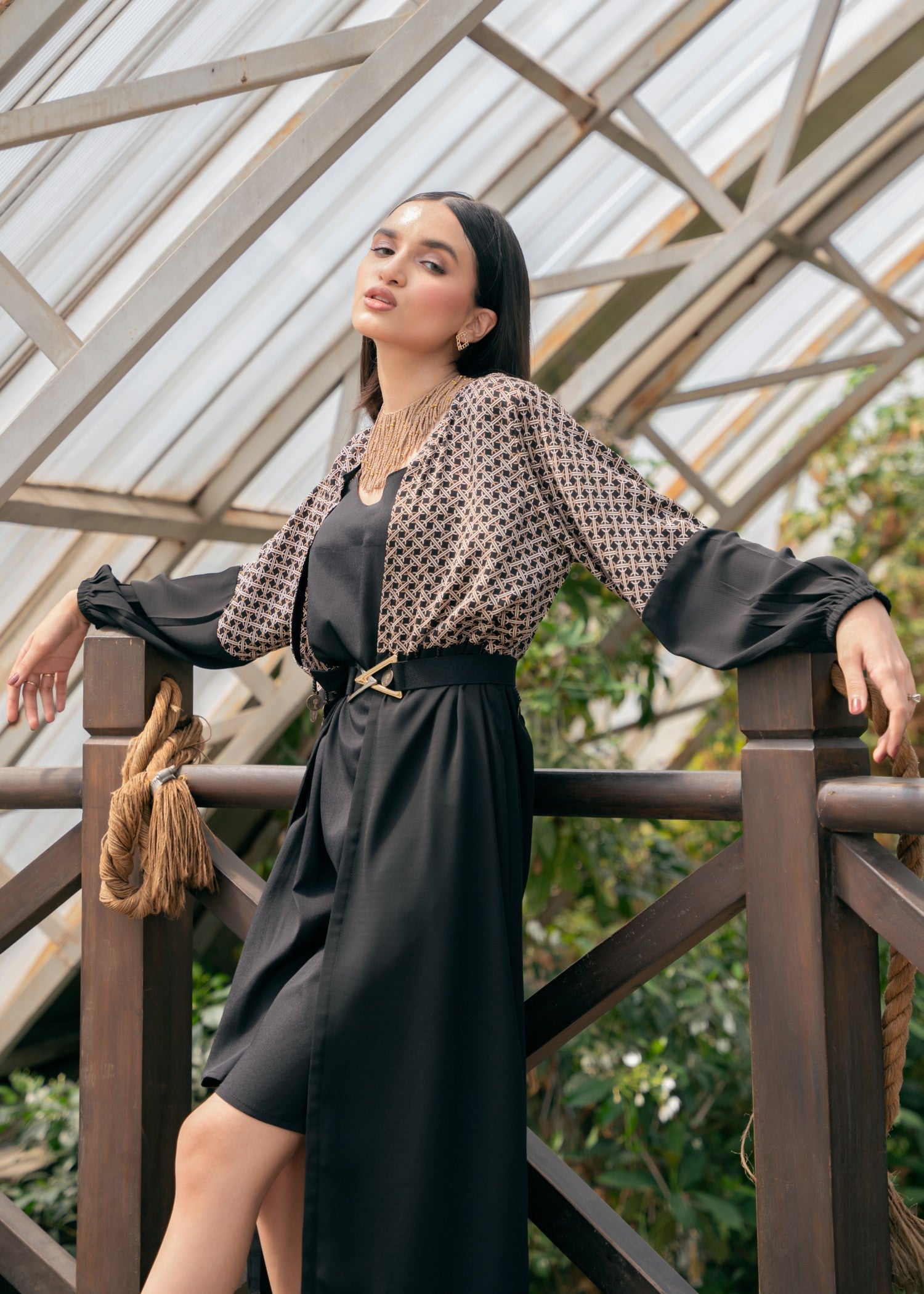 georgette Gown in Black