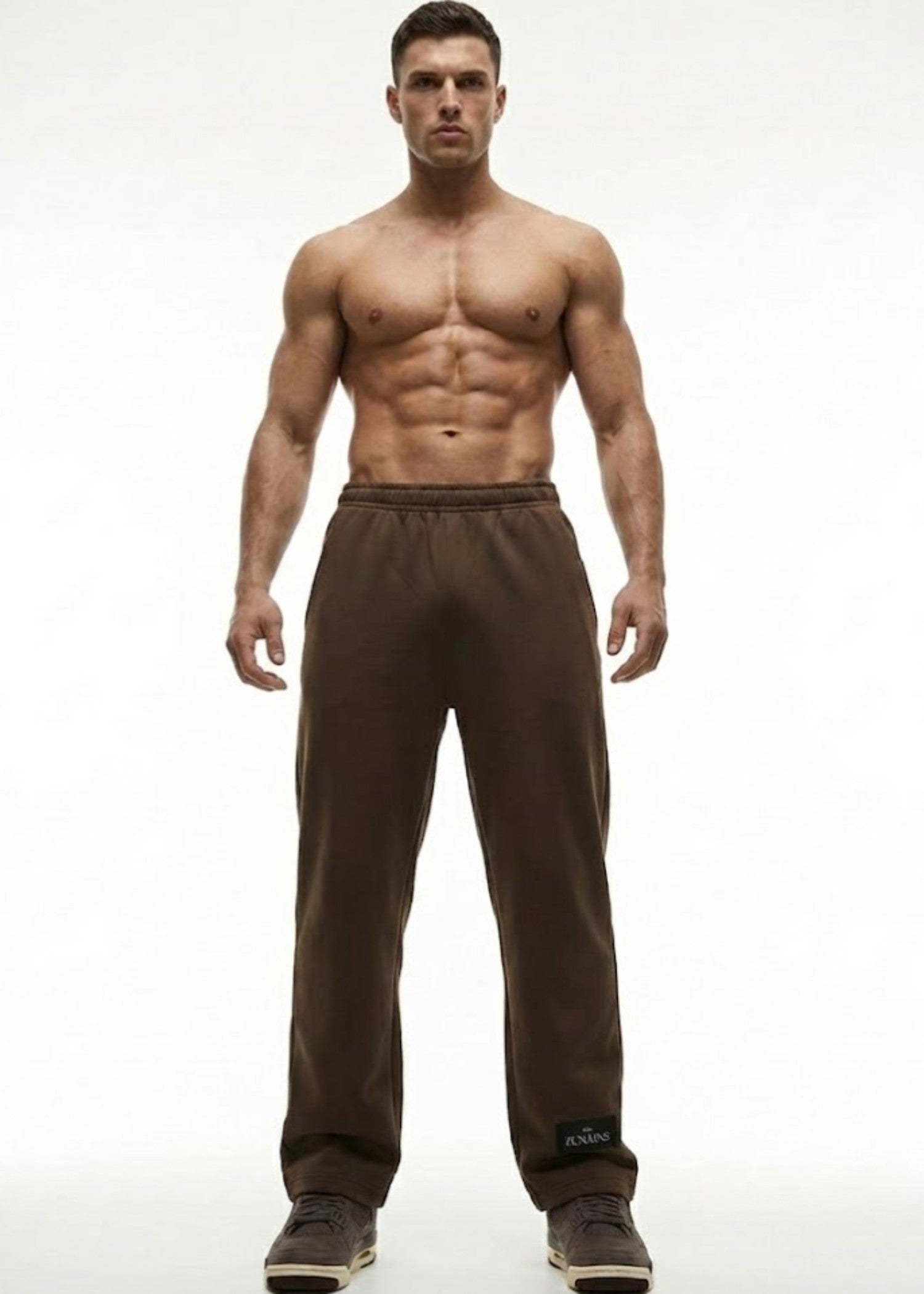 cotton Trousers in Camel brown