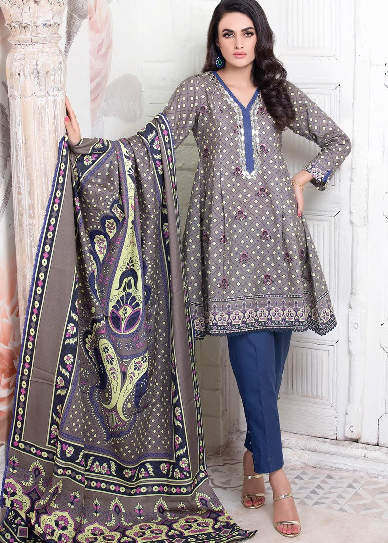 khaddar Unstitched in Graphite