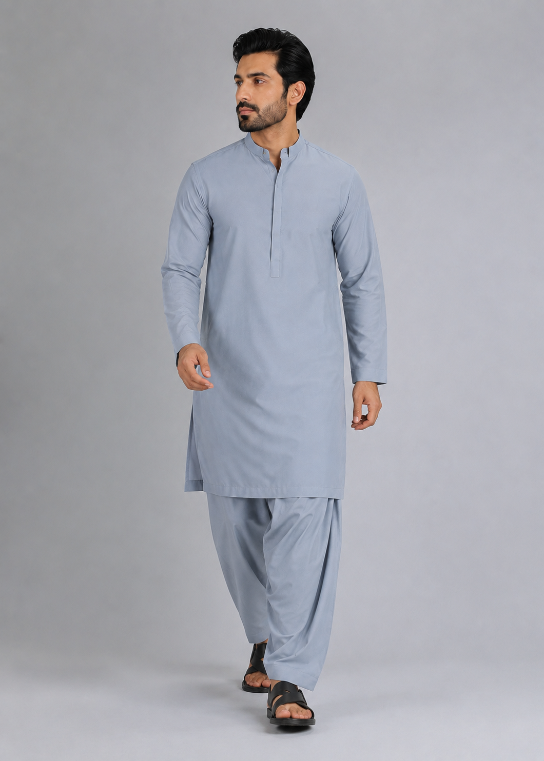 wash & wear Unstitched in Duck egg grey