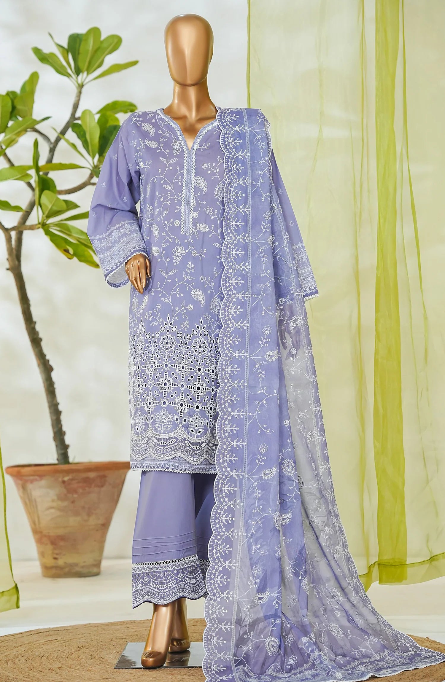 RTW White & White Embroidered Lawn – 18