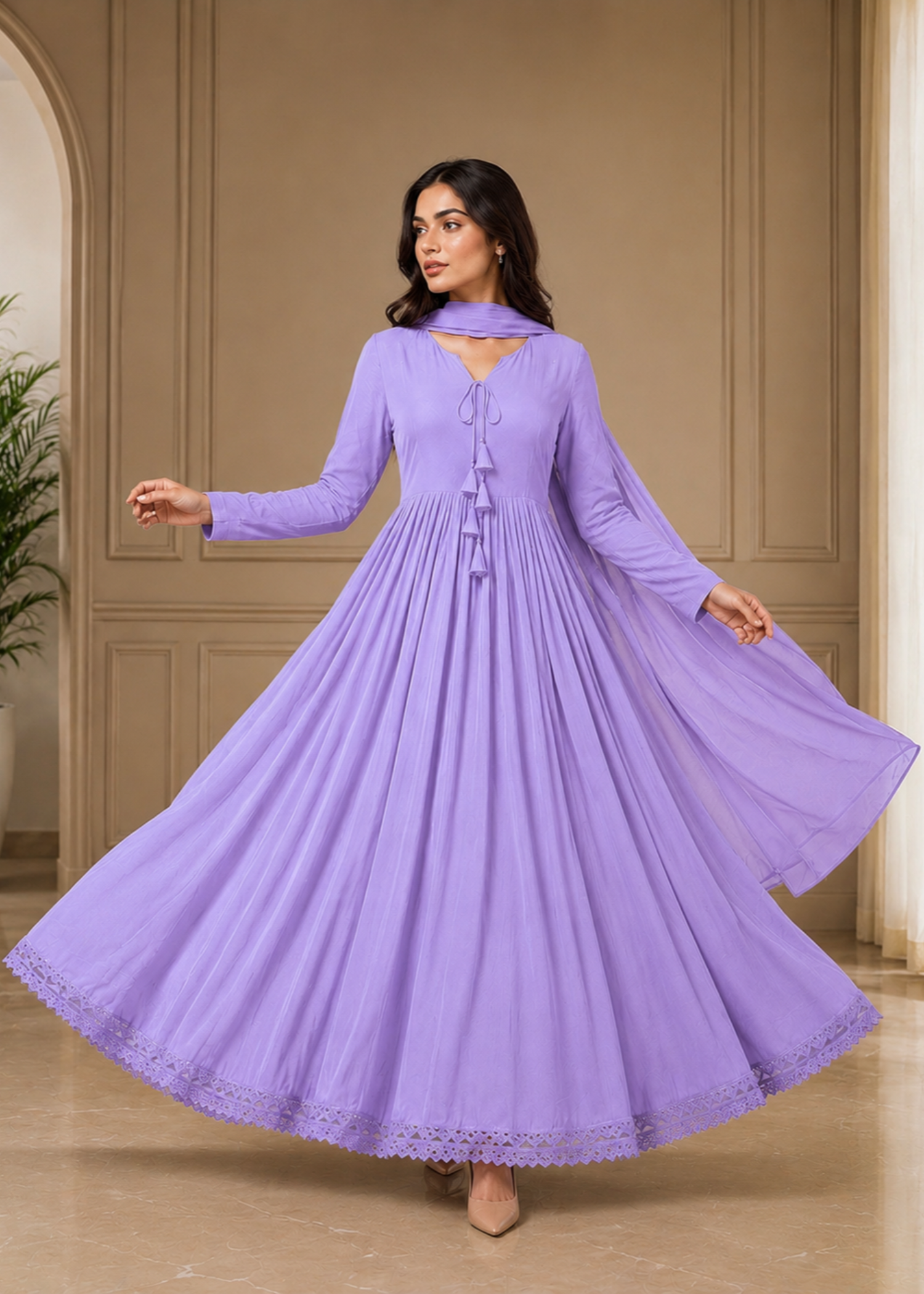 chiffon Maxi in Lilac
