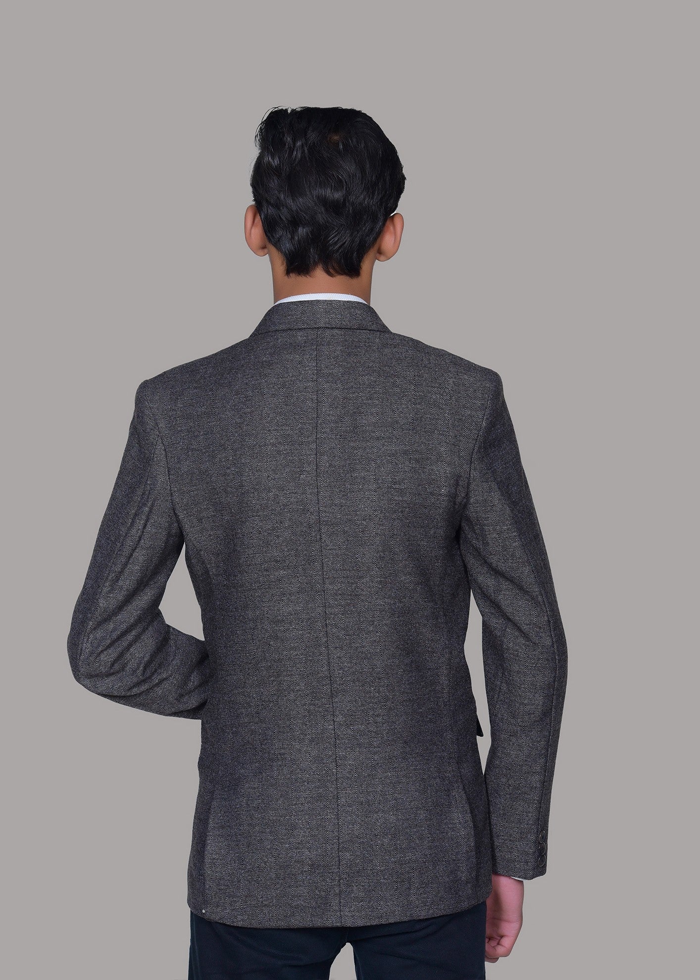 wool Coat in Charcoal