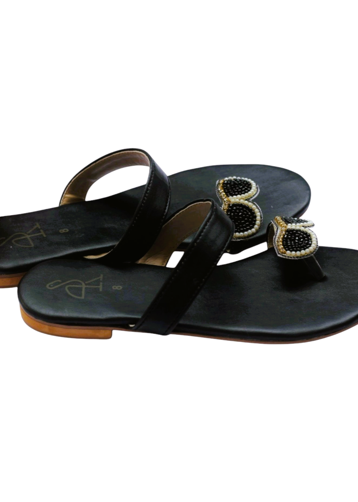 Kolapuri in Black by - High Quality Women Kolapuri VAM6149