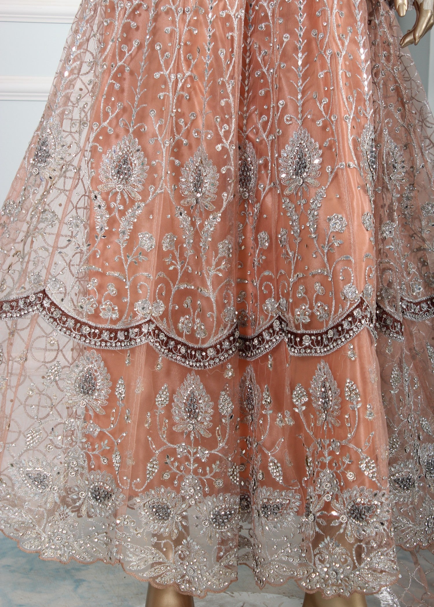net Maxi in Peach pink