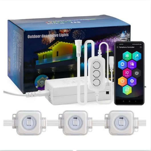 Intelligent LED Eaves Outdoor Waterproof RBG Colorful Decorative Light