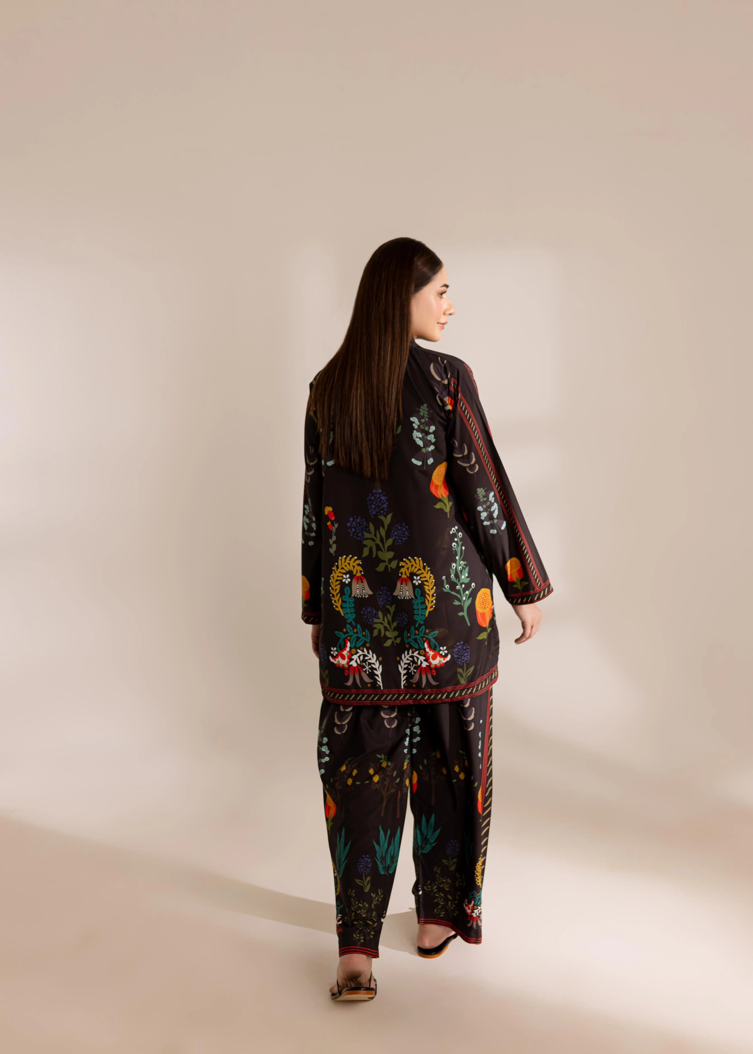 poly lawn Co Ord Sets in Black