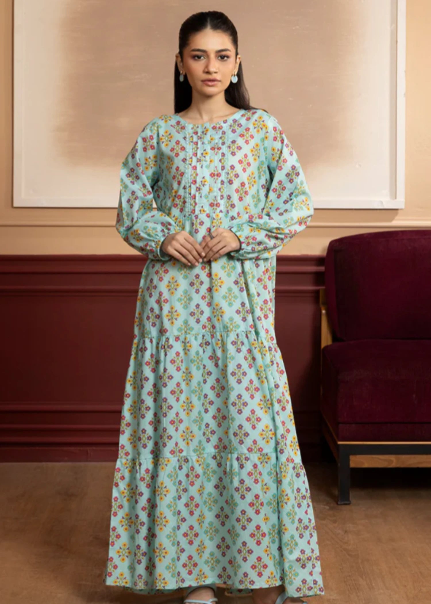 lawn Maxi in Light blue