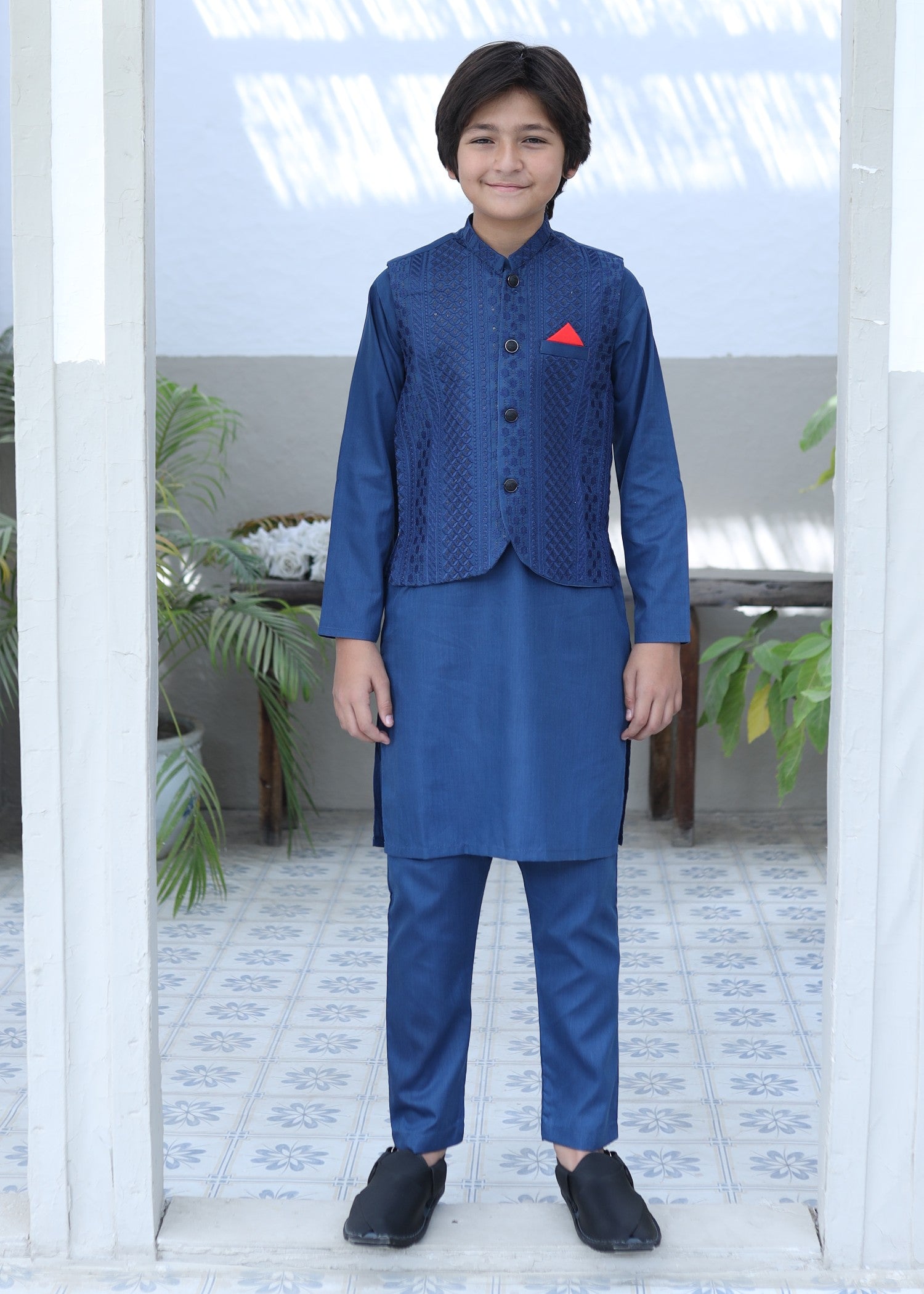 suiting Waistcoat in Sapphire blue