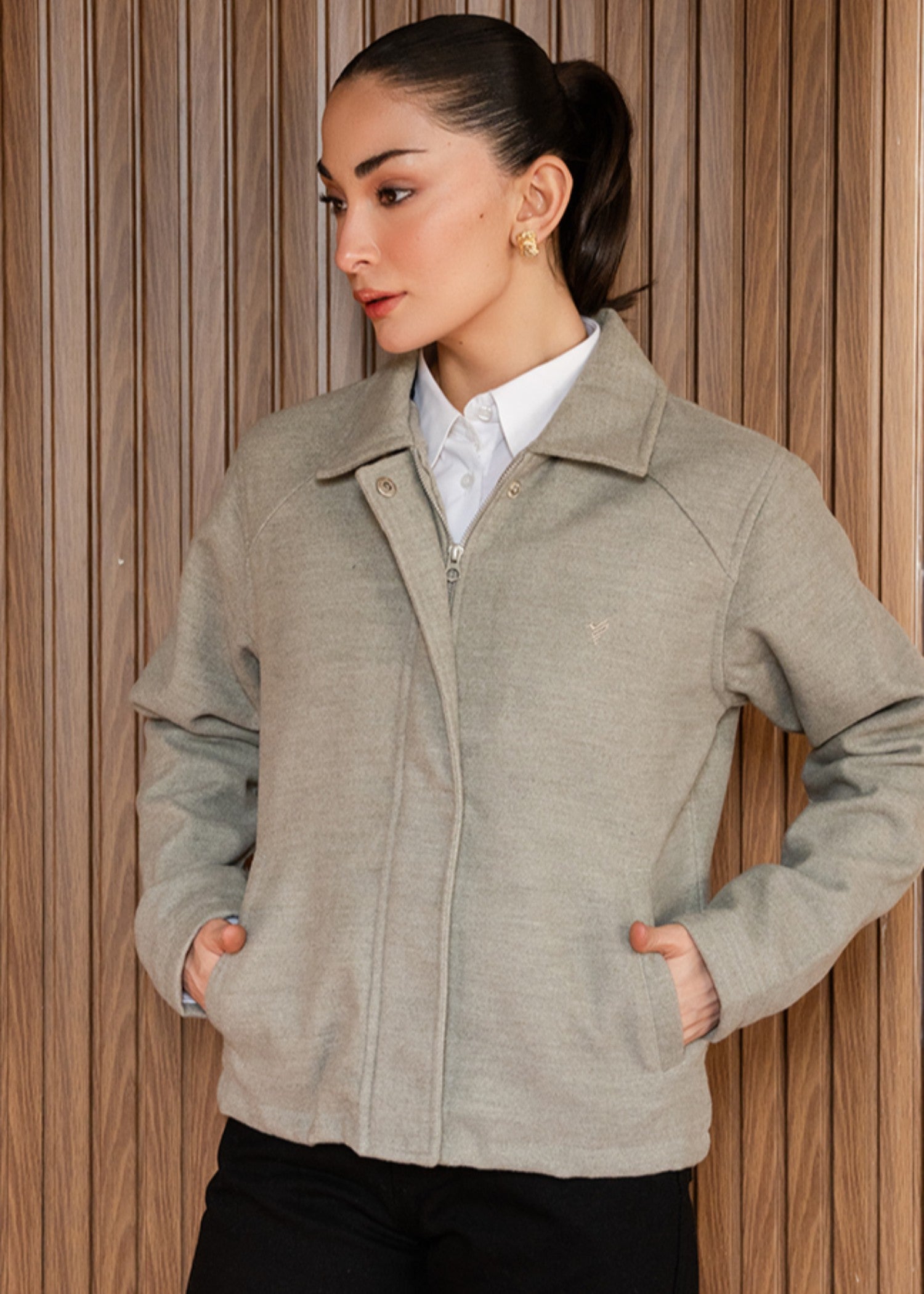 wool Jacket in Grey