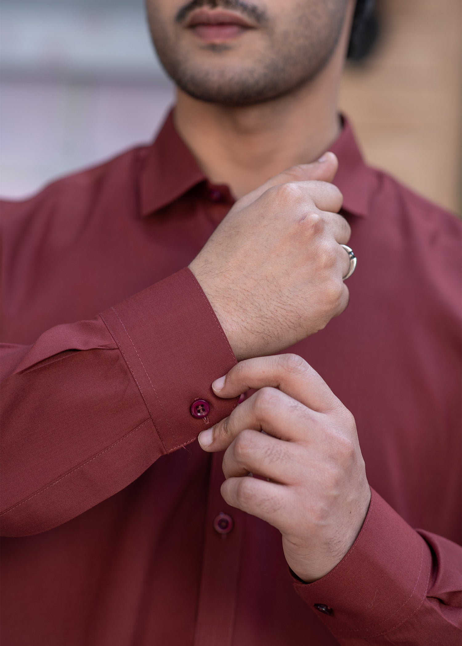 wash & wear Shalwar Kameez in Maroon