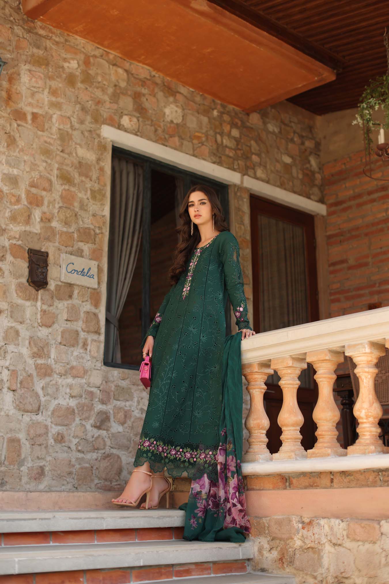 Luxury Eid Schiffli Laserkari Lawn – D1 - A - Sorina