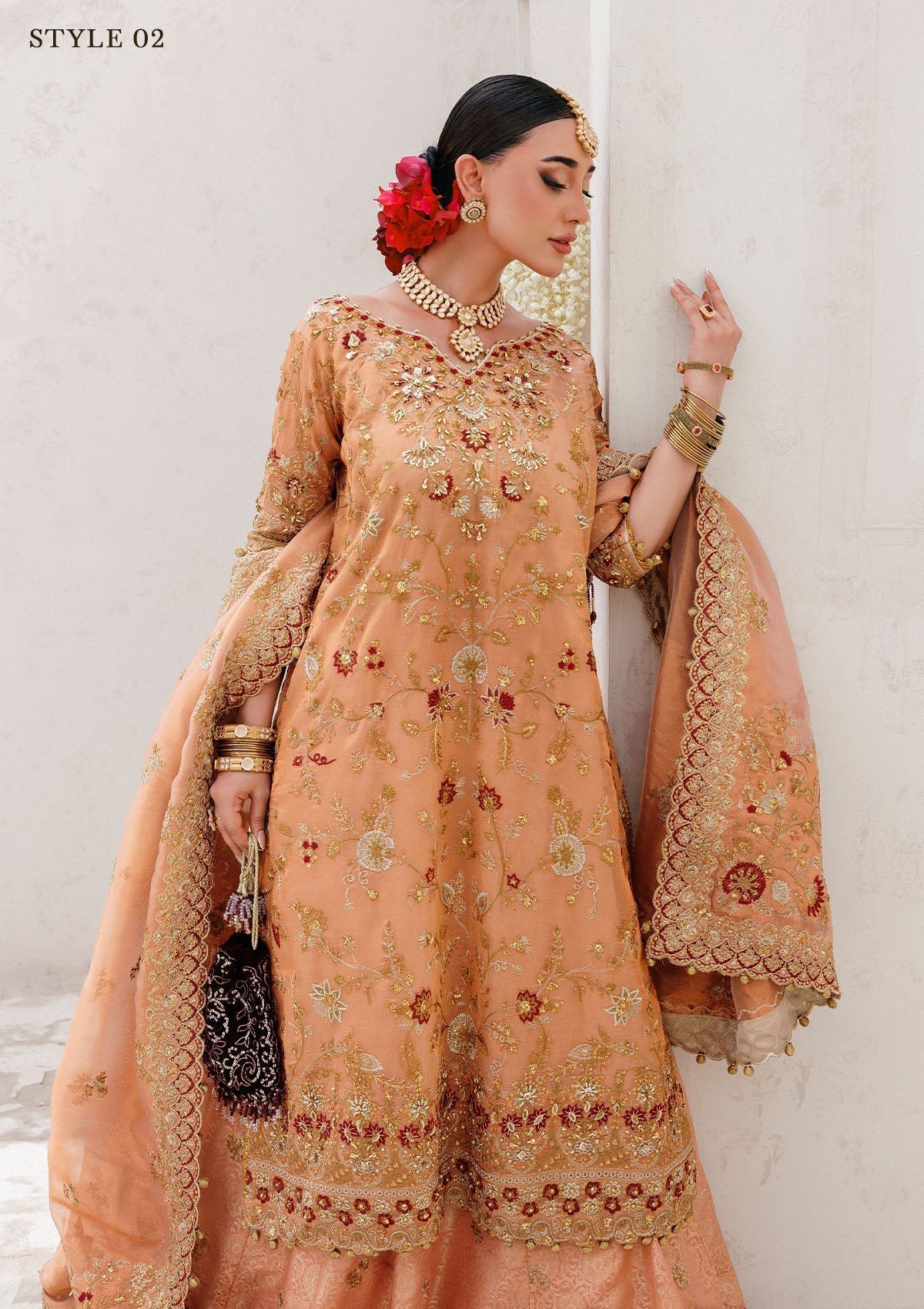 tissue Unstitched in Peach orange