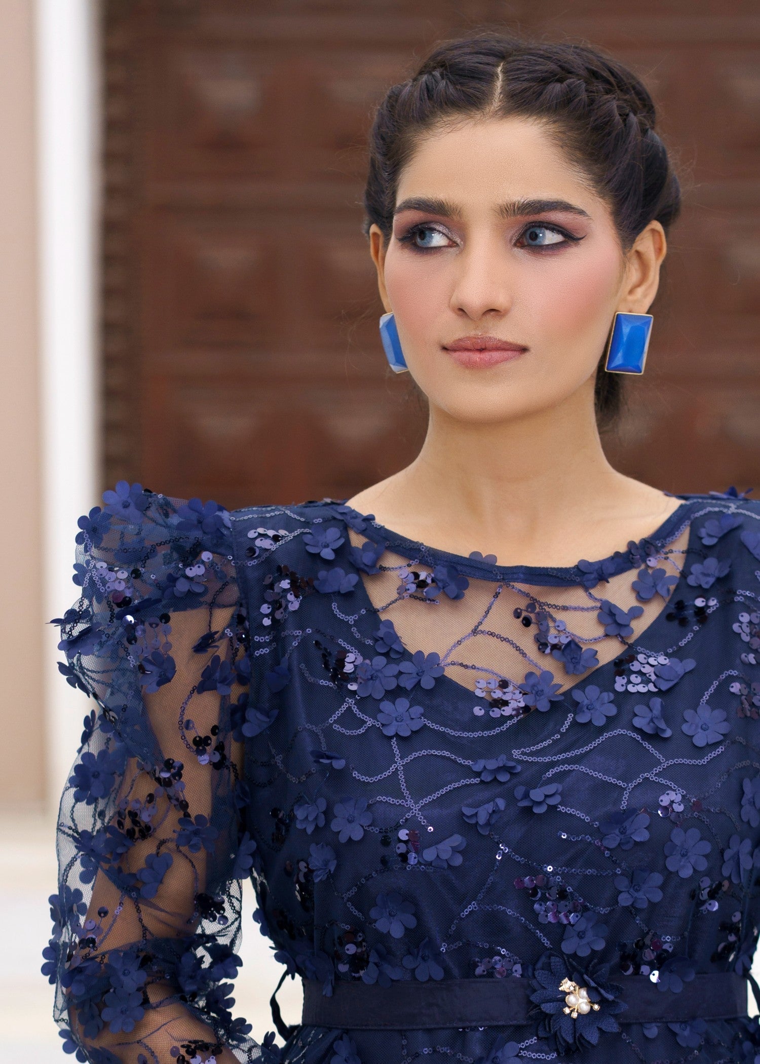 net Maxi in Navy blue