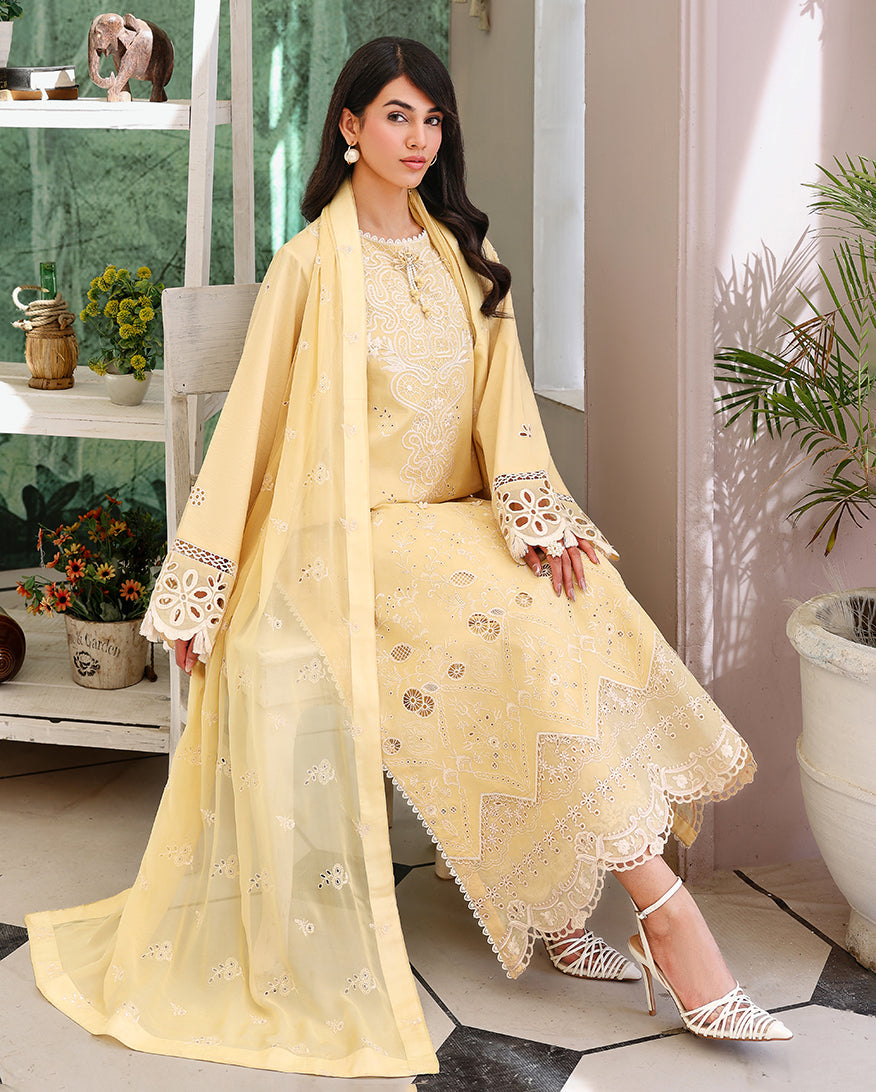 Summer Chikankari Lawn Edit – Lumiere Yellow