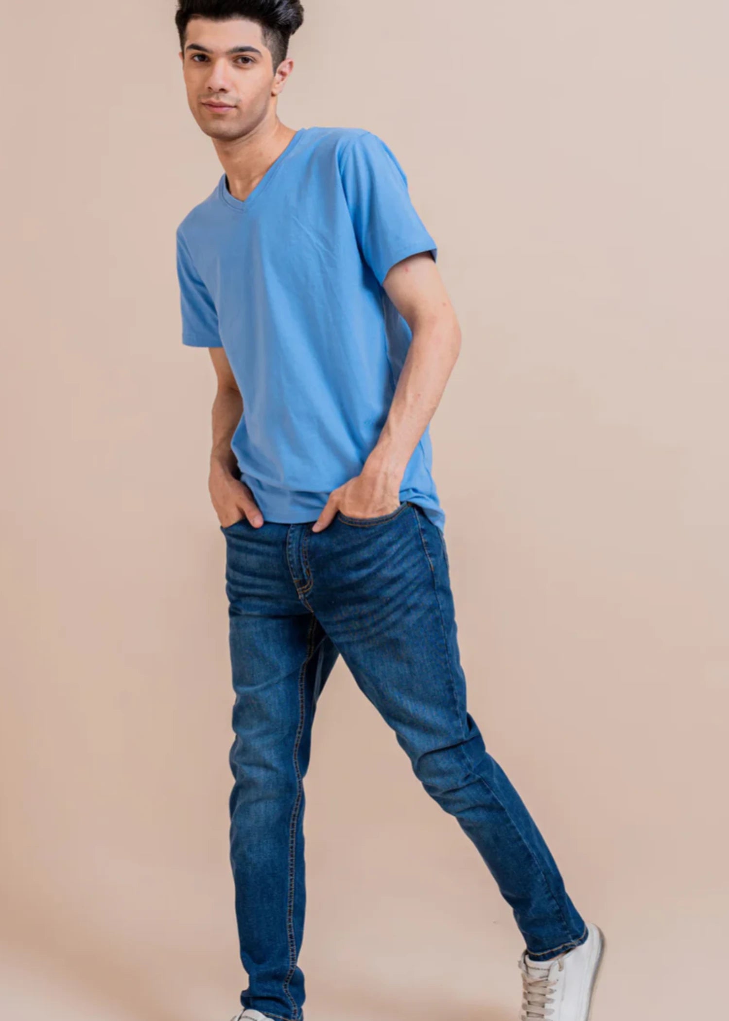 polyester T Shirt in Royal blue