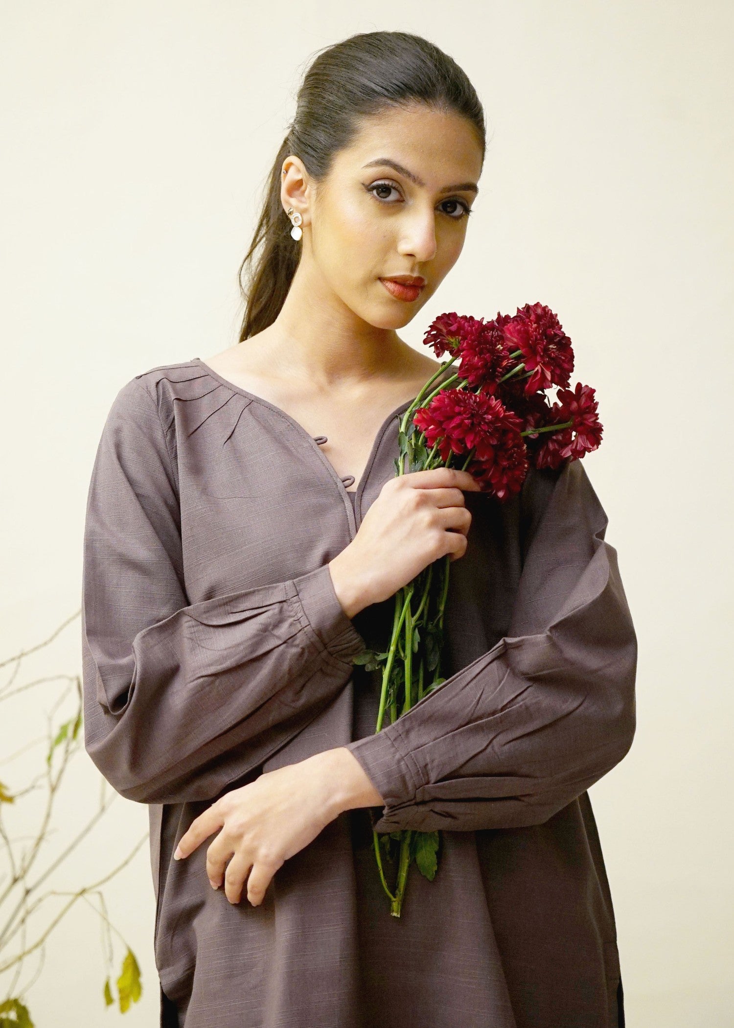 khaddar Co Ord Sets in Brown