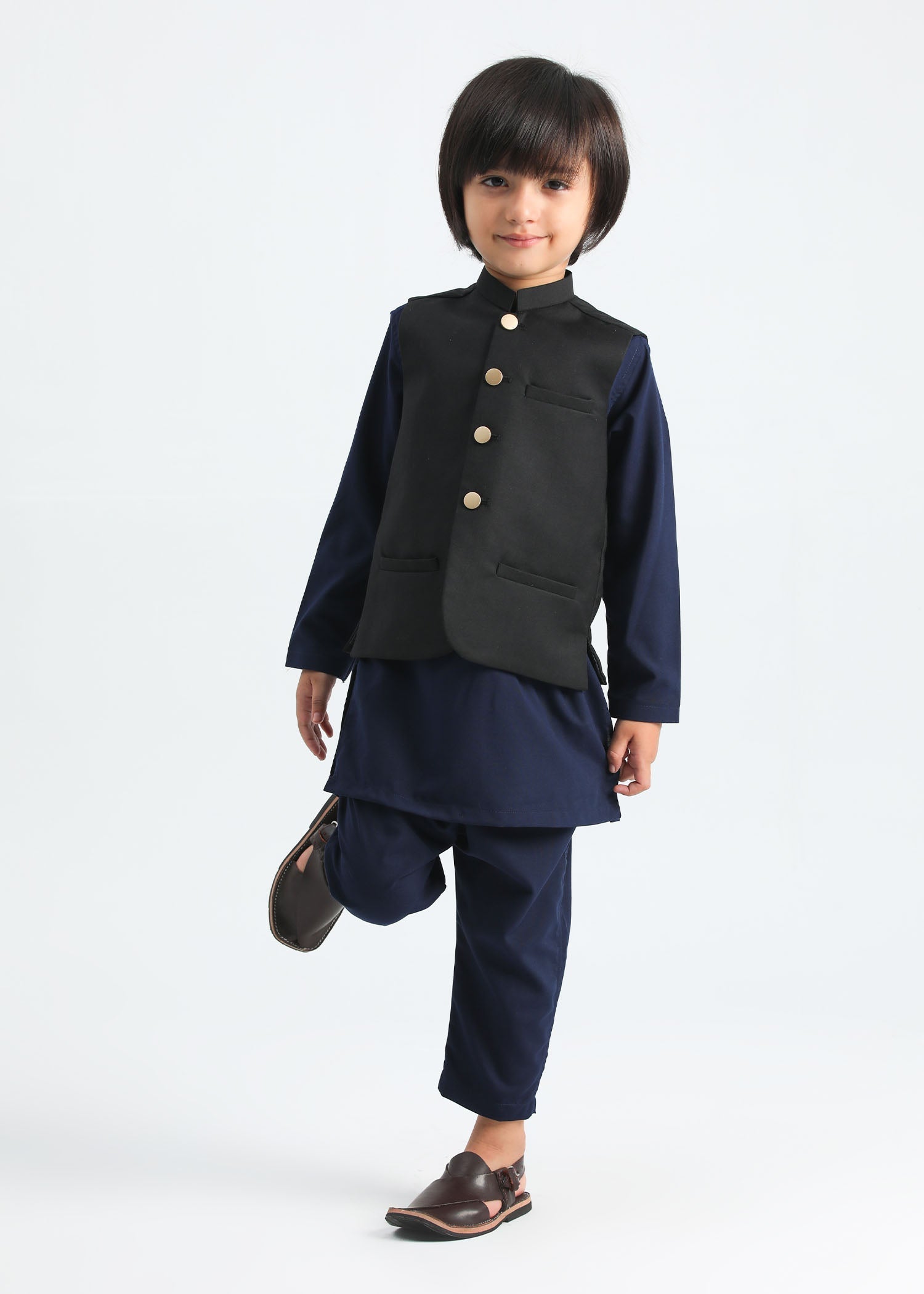 suiting Waistcoat in Navy blue, black