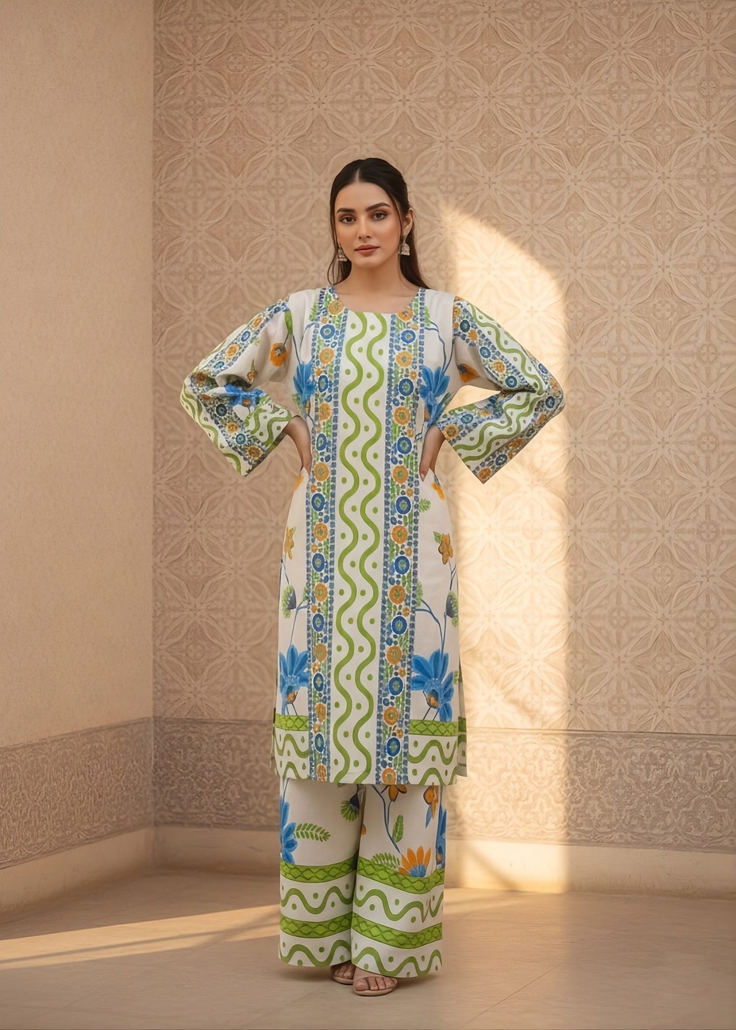 cotton Co Ord Sets in Tea green