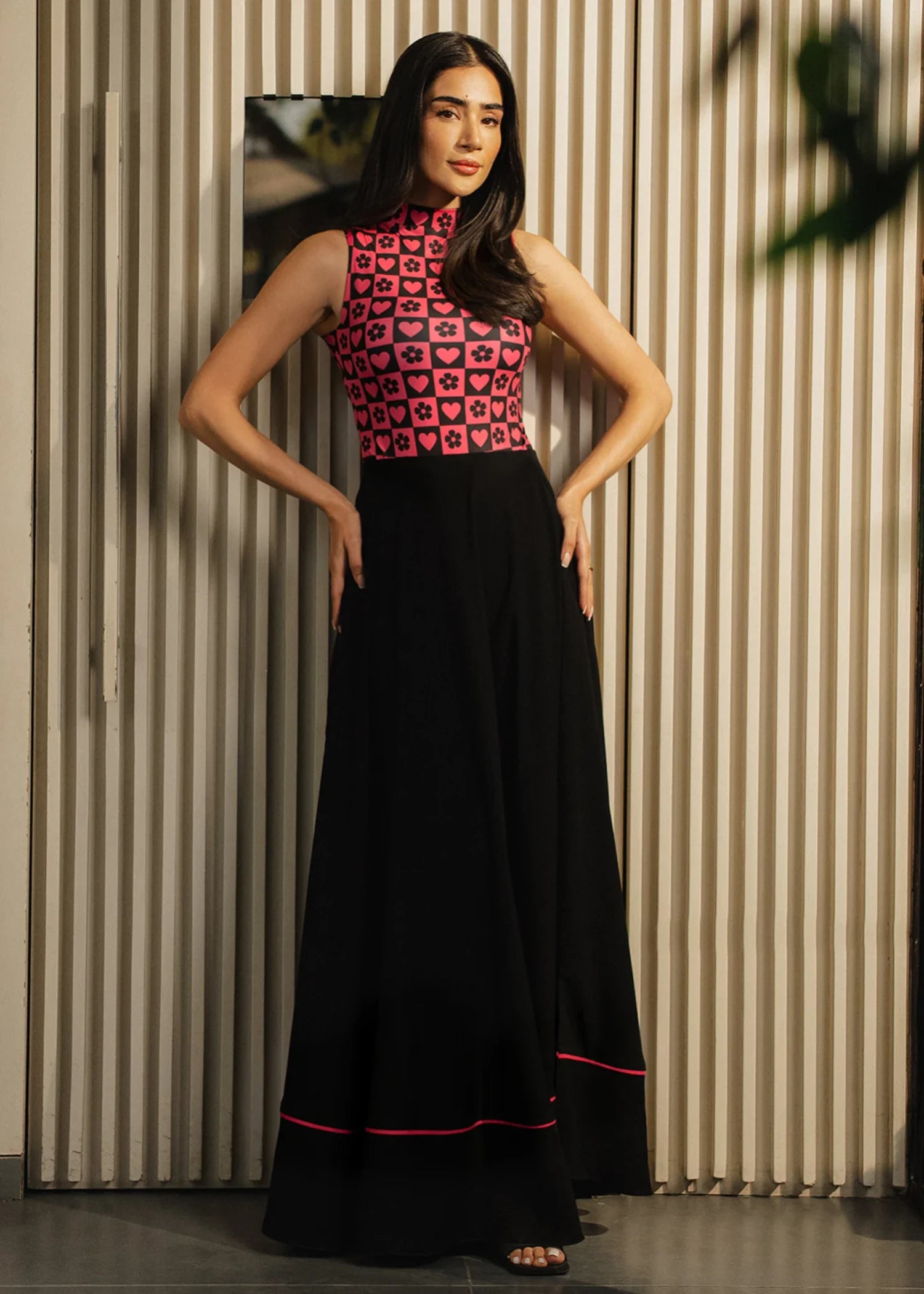 silk Top in Hot pink