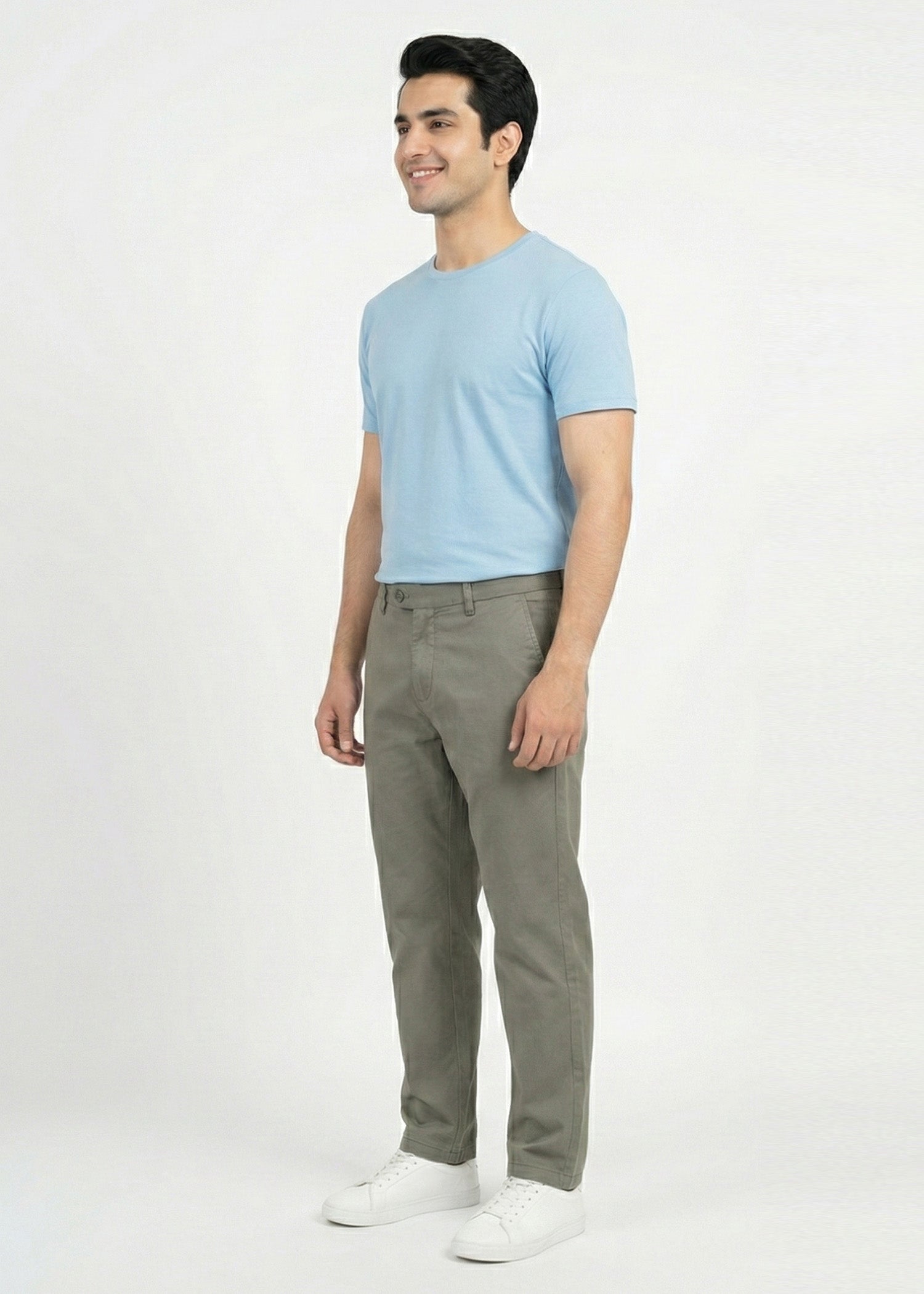 cotton Pants in Grey by FLO