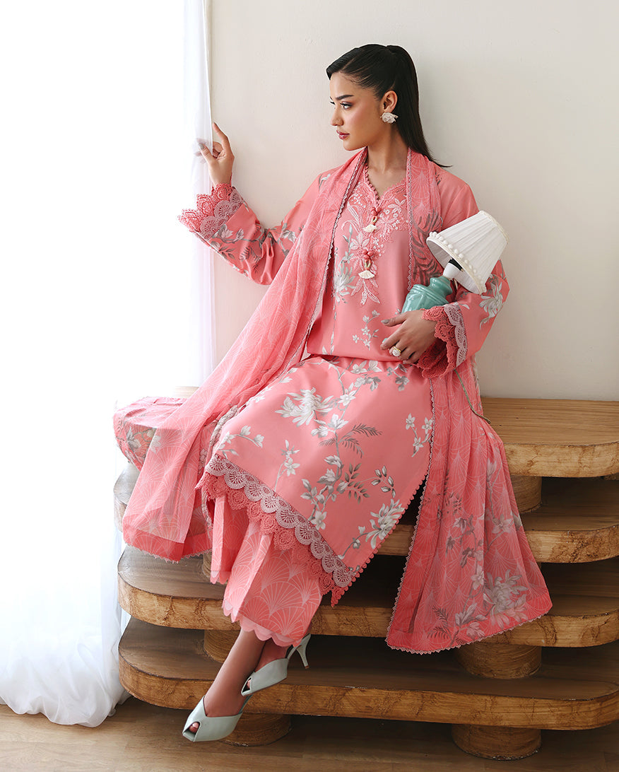 Eclat Garden Printed Lawn – Azalea Grace