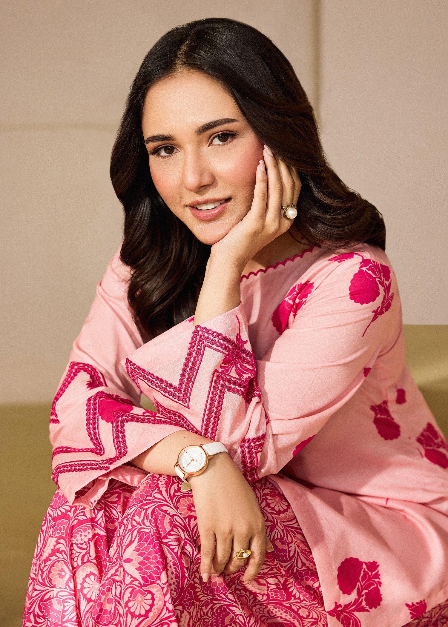 lawn cotton Kurta Set in Multi
