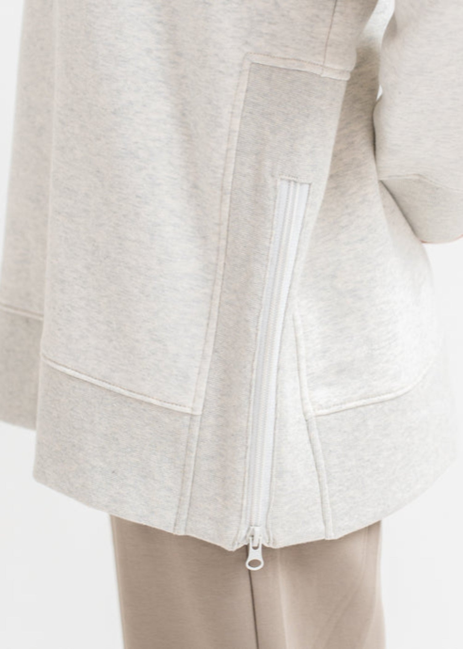 polycotton Sweatshirt in Light grey