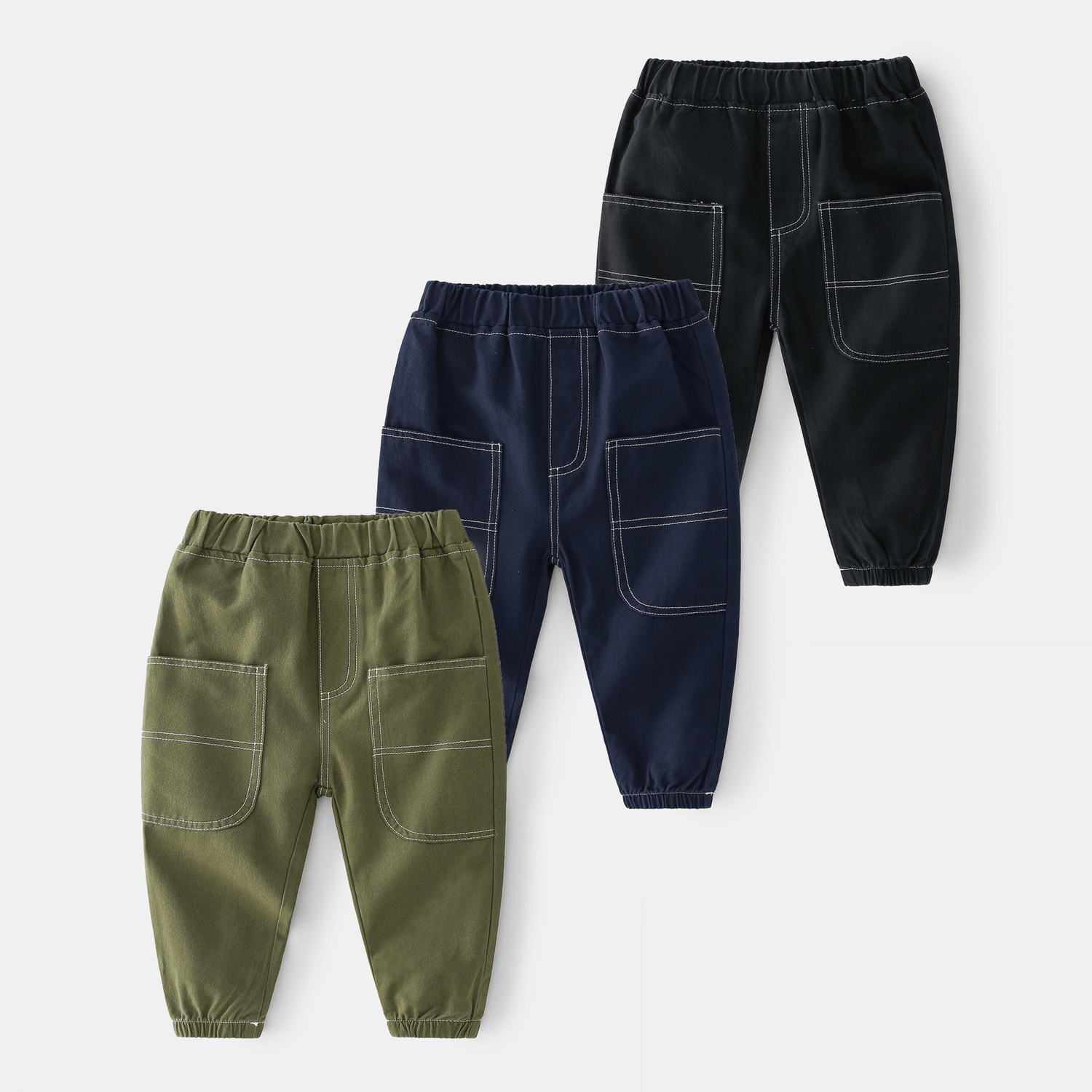Trousers Children'S Wear Trendy Handsome Mid-Waist Middle and Small Boys Trousers