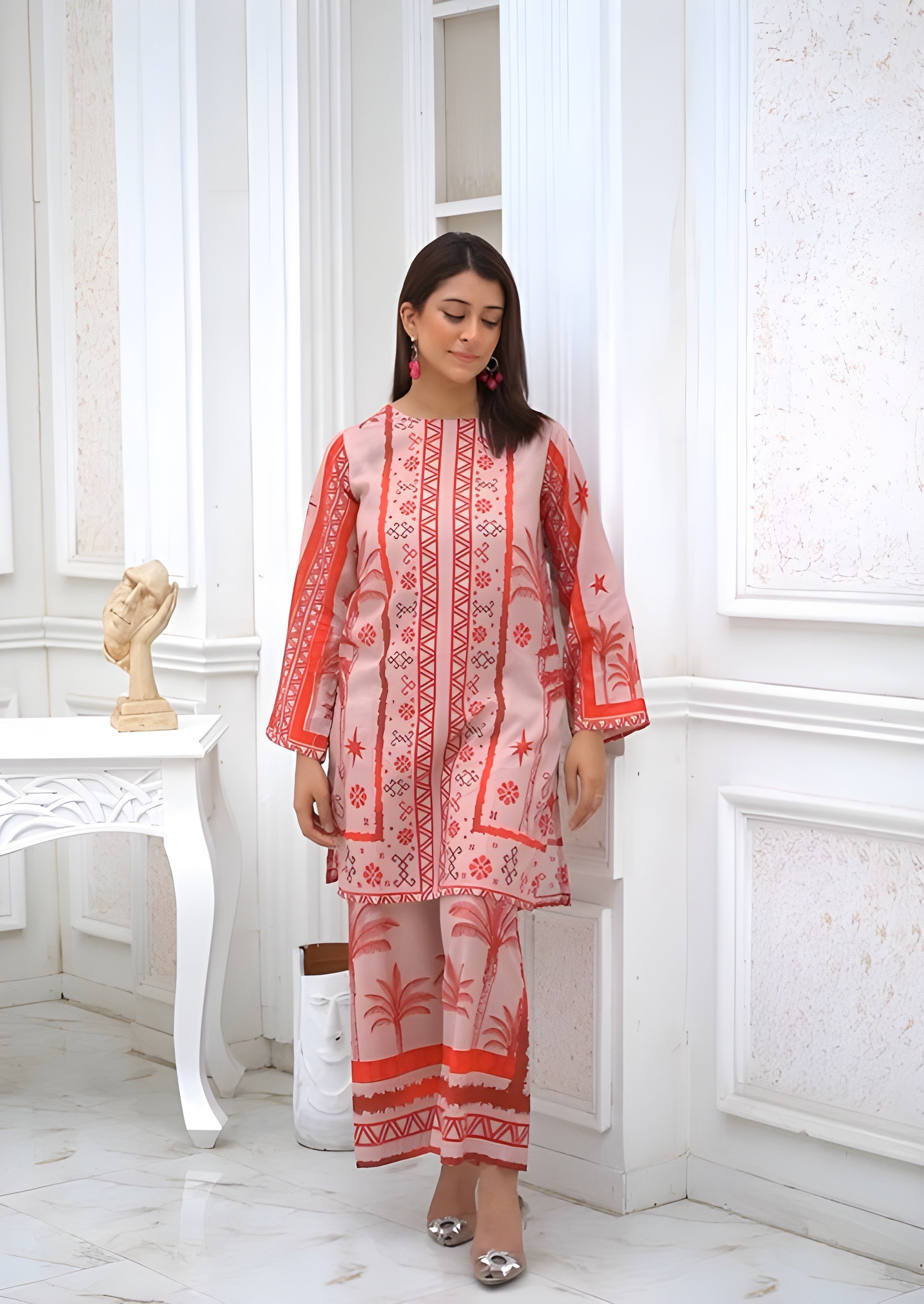 lawn Co Ord Sets in Salmon