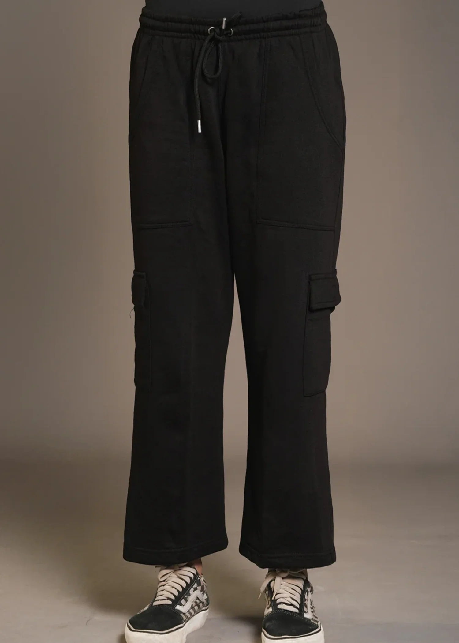 french terry Trousers in Black