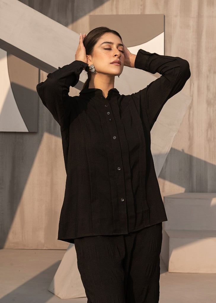 dobby Co Ord Sets in Black