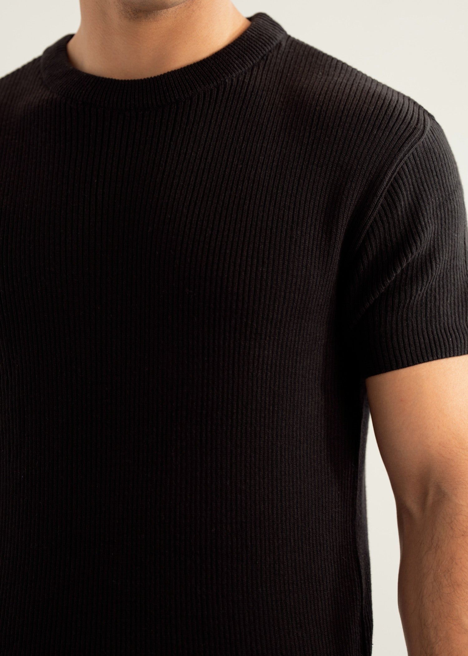 cotton T Shirt in Black by MINT By Muraqsh