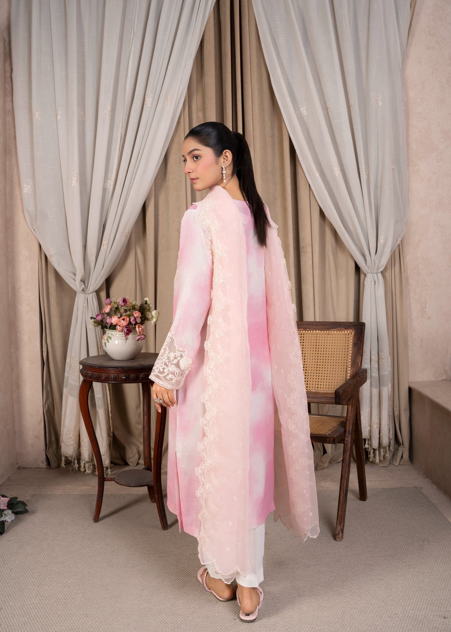 pk raw silk Kurta Set in Pink