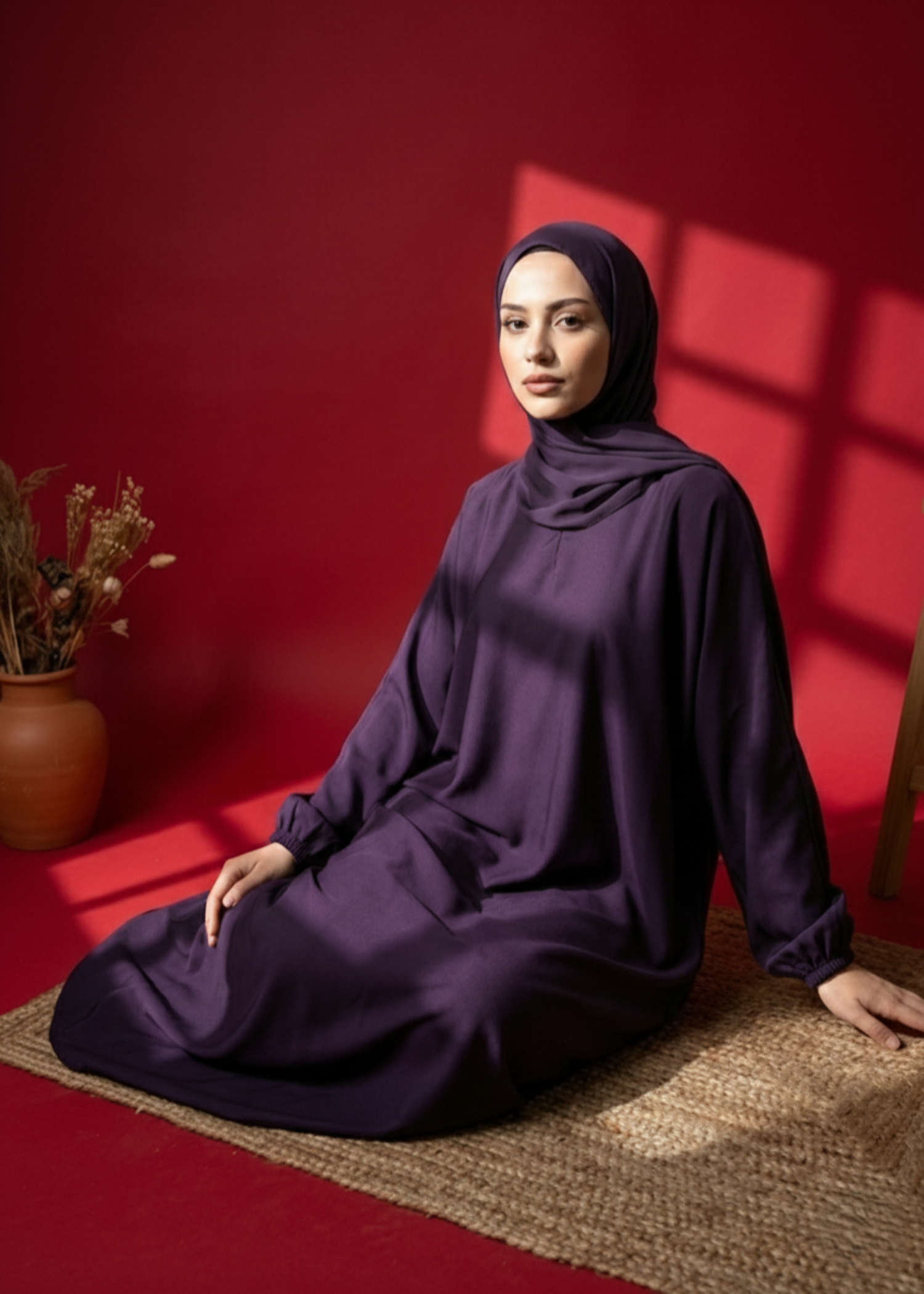 nidha Abaya in Purple