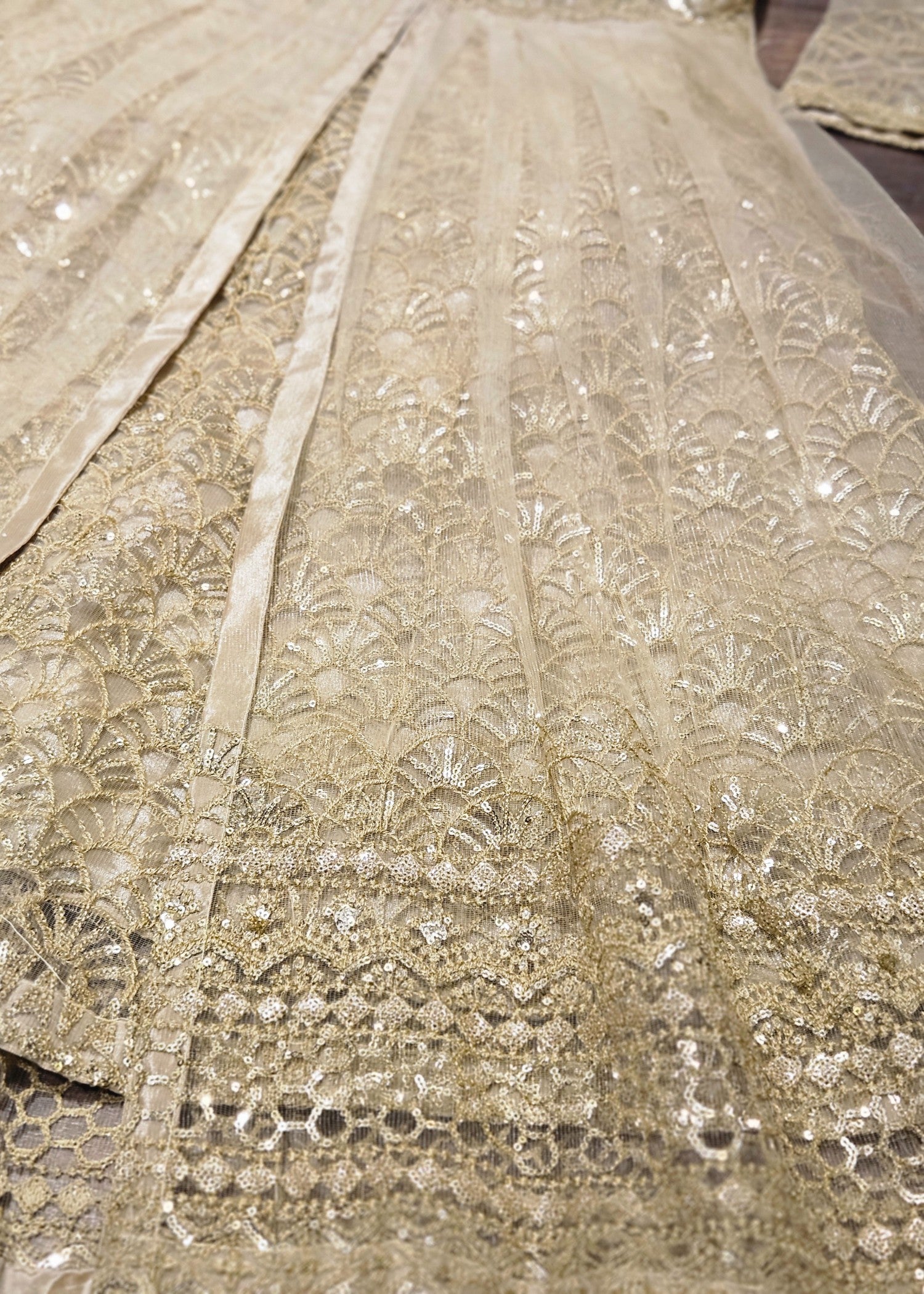 net Pishwas in Khaki brown