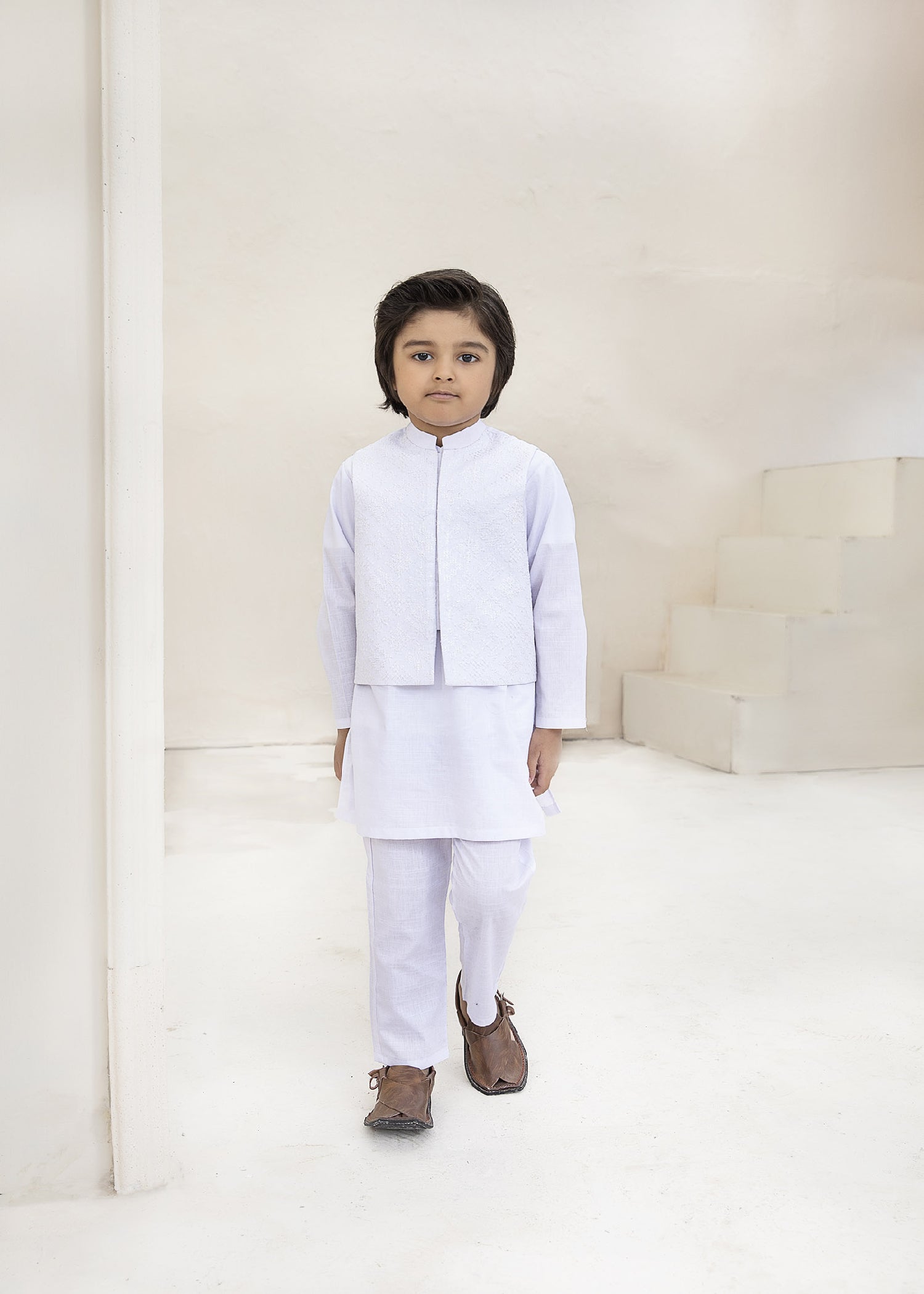 cotton Waistcoat in White