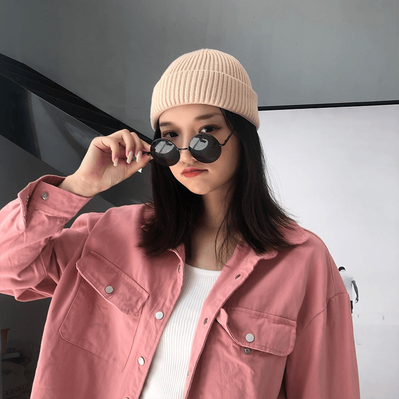 Retro Dome Warm Short Woolen Toe Hat