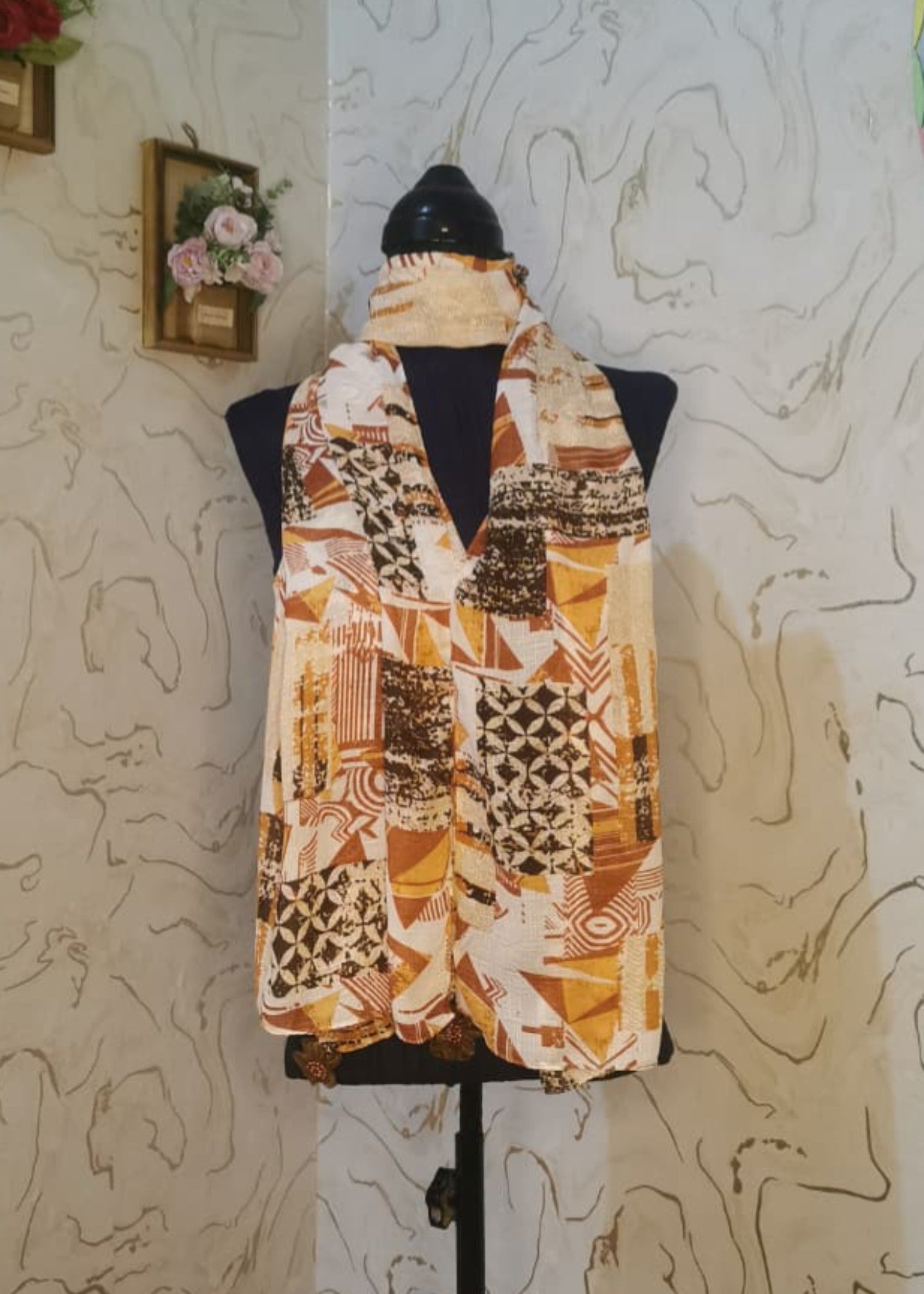 Scarf in Bronze orange, chocolate brown Color by - Trendy Women Scarf XMM8665