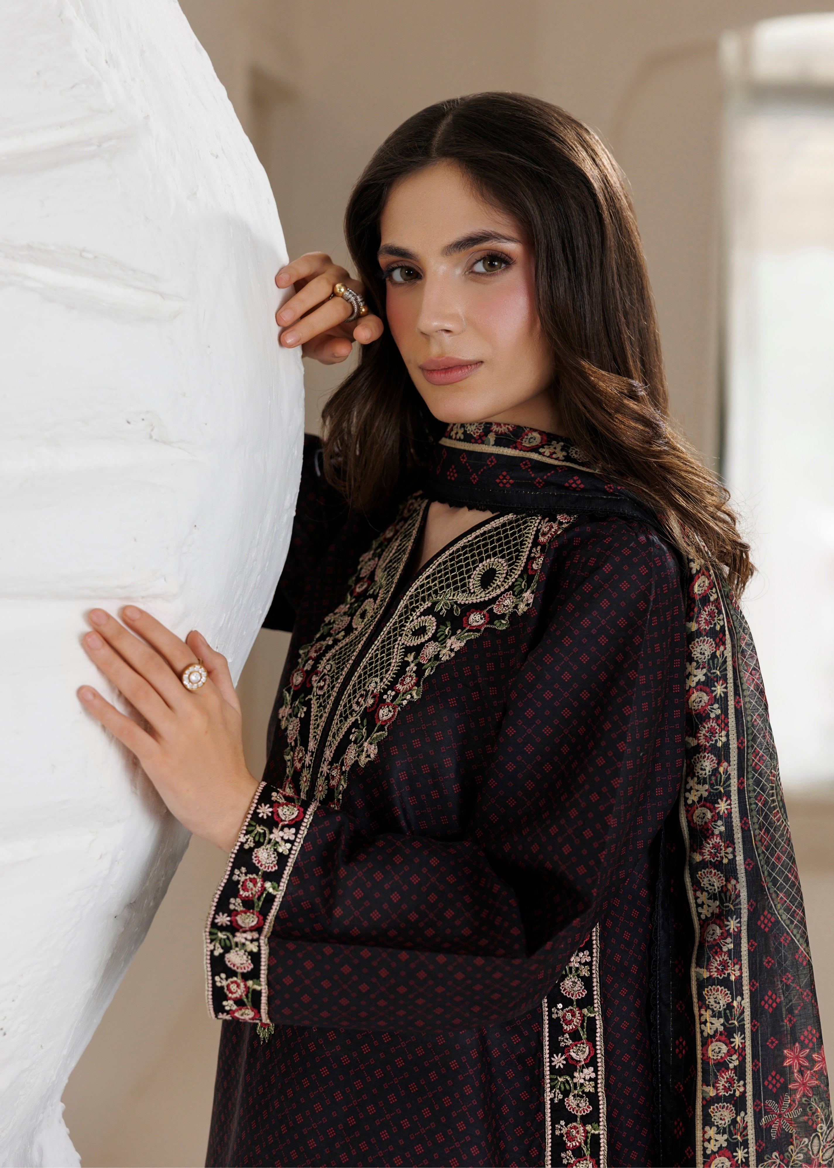 cotton Kurta Set in Purple