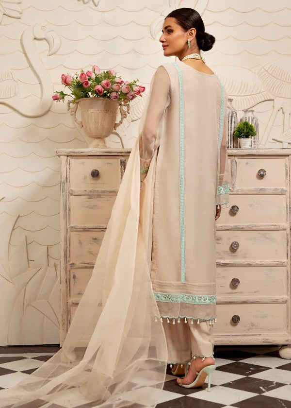 organza Kurta Set in Blonde