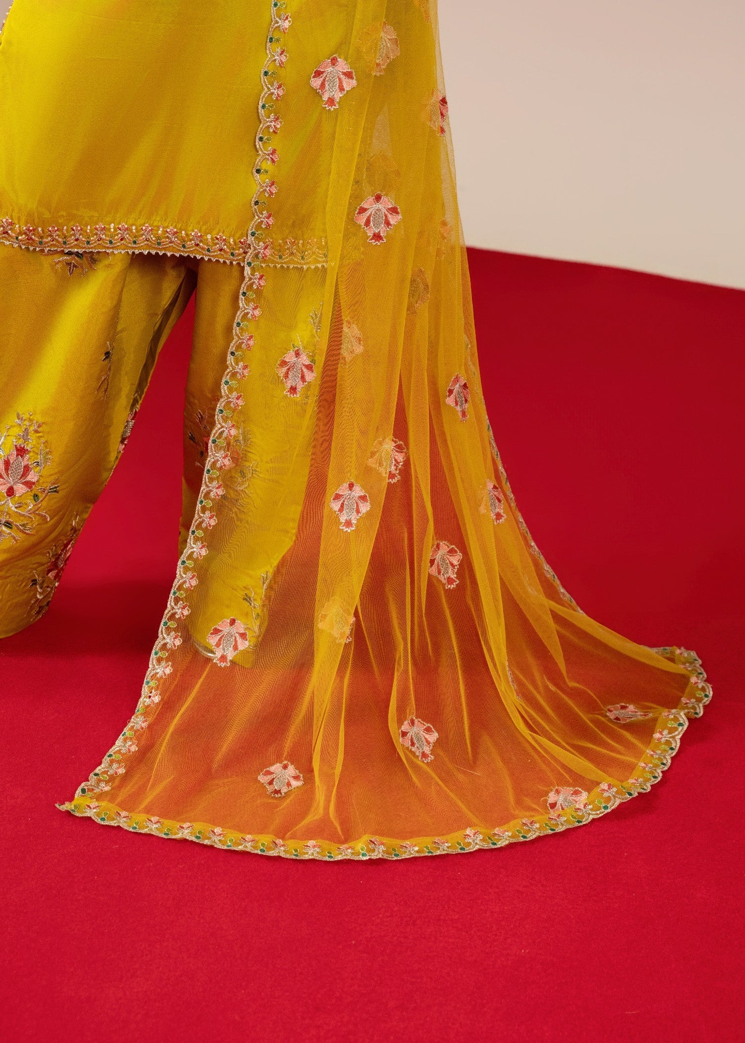 kattan silk Kurta Set in Mustard