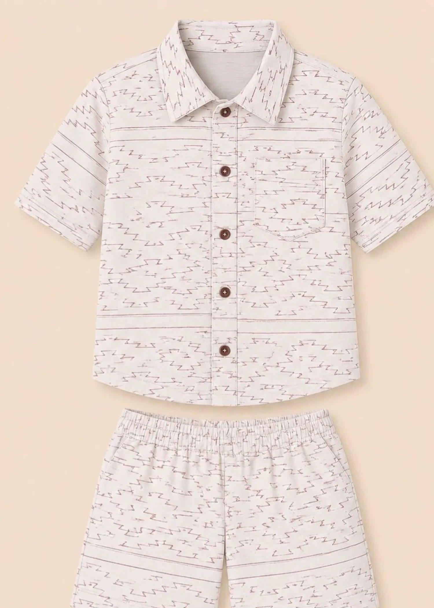 Co ord Sets in Cream, mocha brown