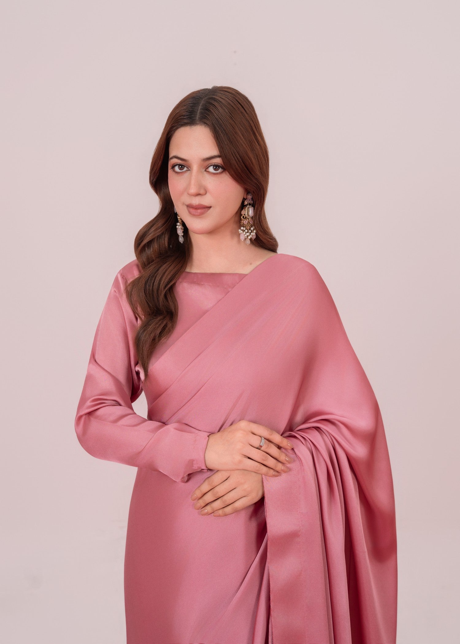 silk Saree in Pink