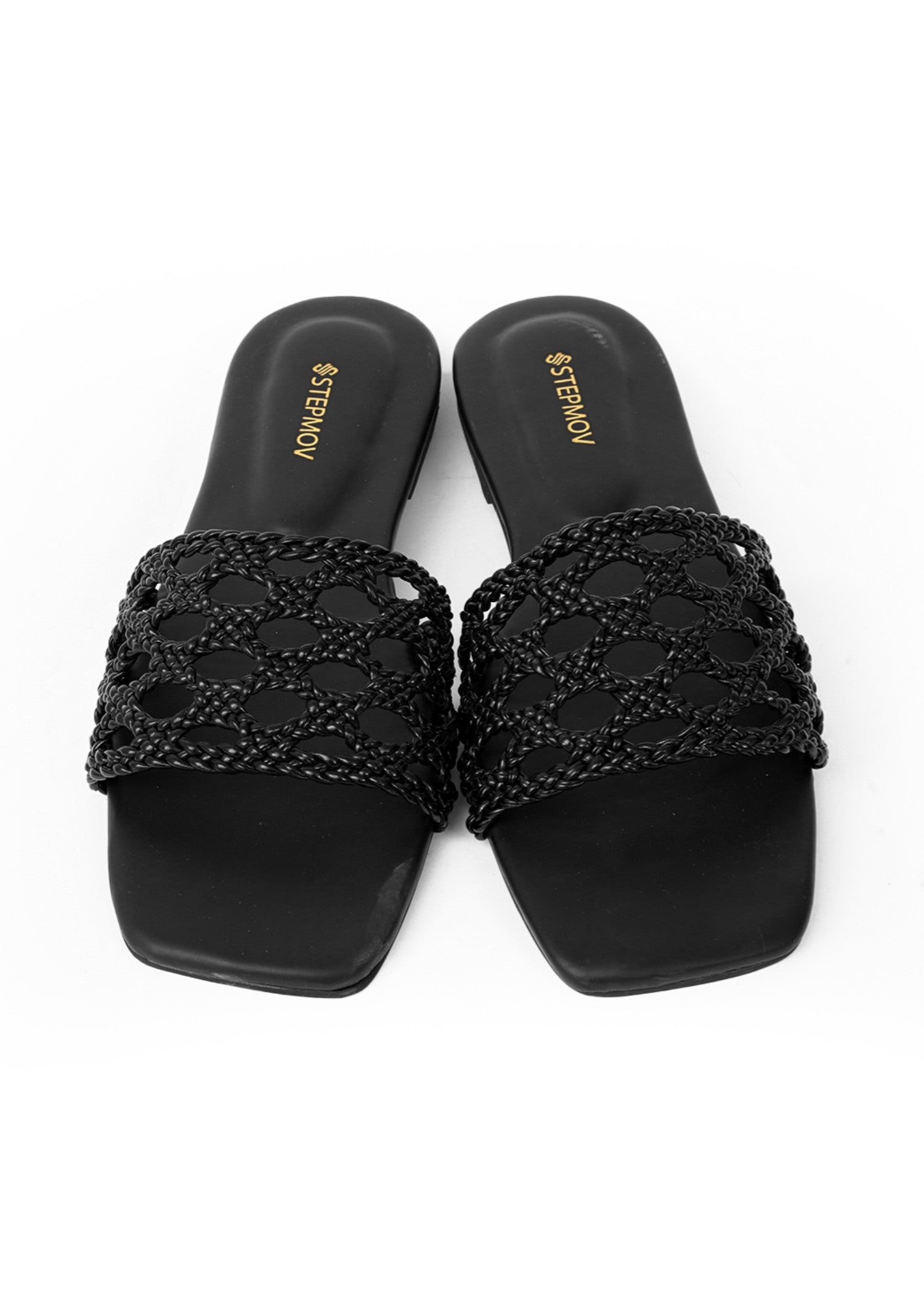 Slides in Black by - High Quality Women Slides CIX0727